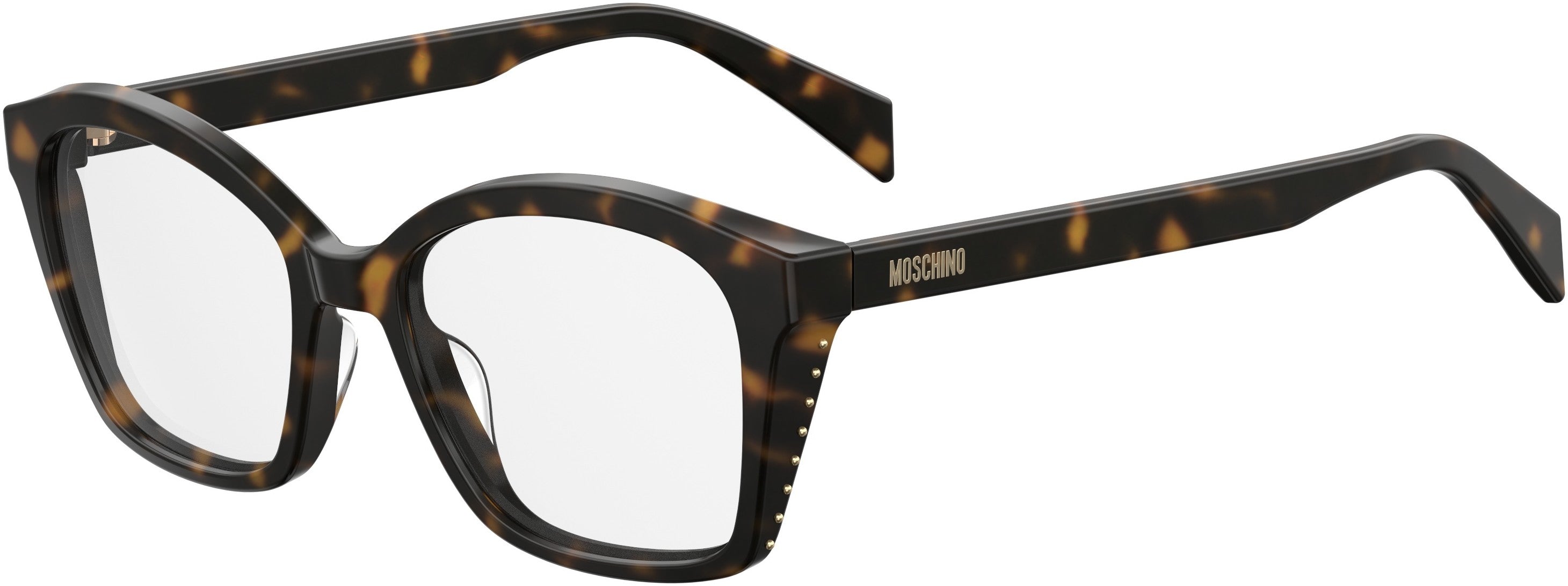  Moschino 517 Square Eyeglasses 0086-0086  Dark Havana (00 Demo Lens)