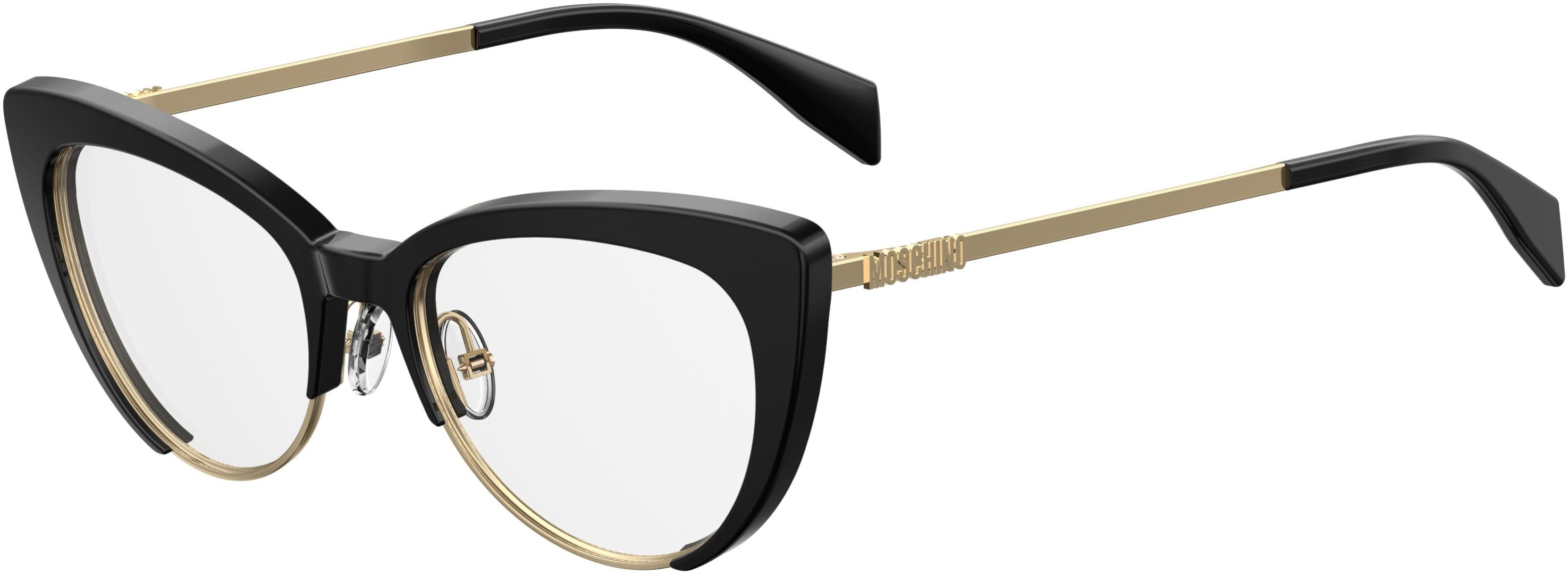  Moschino 521 Cat Eye/butterfly Eyeglasses 0807-0807  Black (00 Demo Lens)