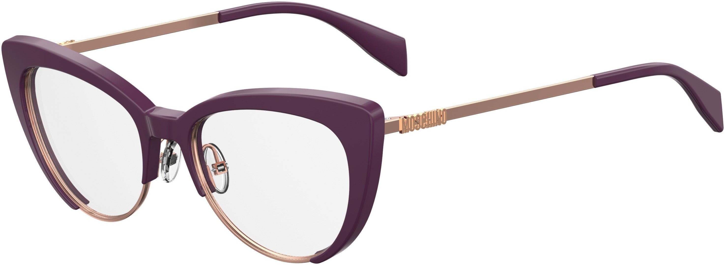  Moschino 521 Cat Eye/butterfly Eyeglasses 0QHO-0QHO  Cyclamen (00 Demo Lens)