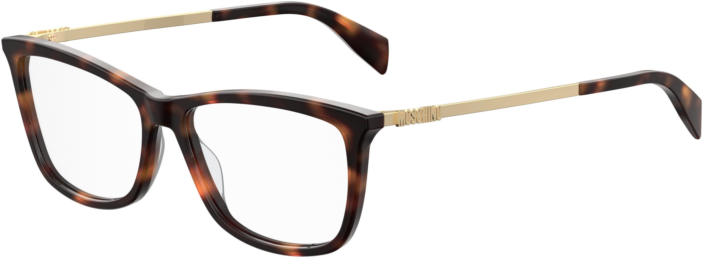  Moschino 522 Rectangular Eyeglasses 0086-0086  Dark Havana (00 Demo Lens)
