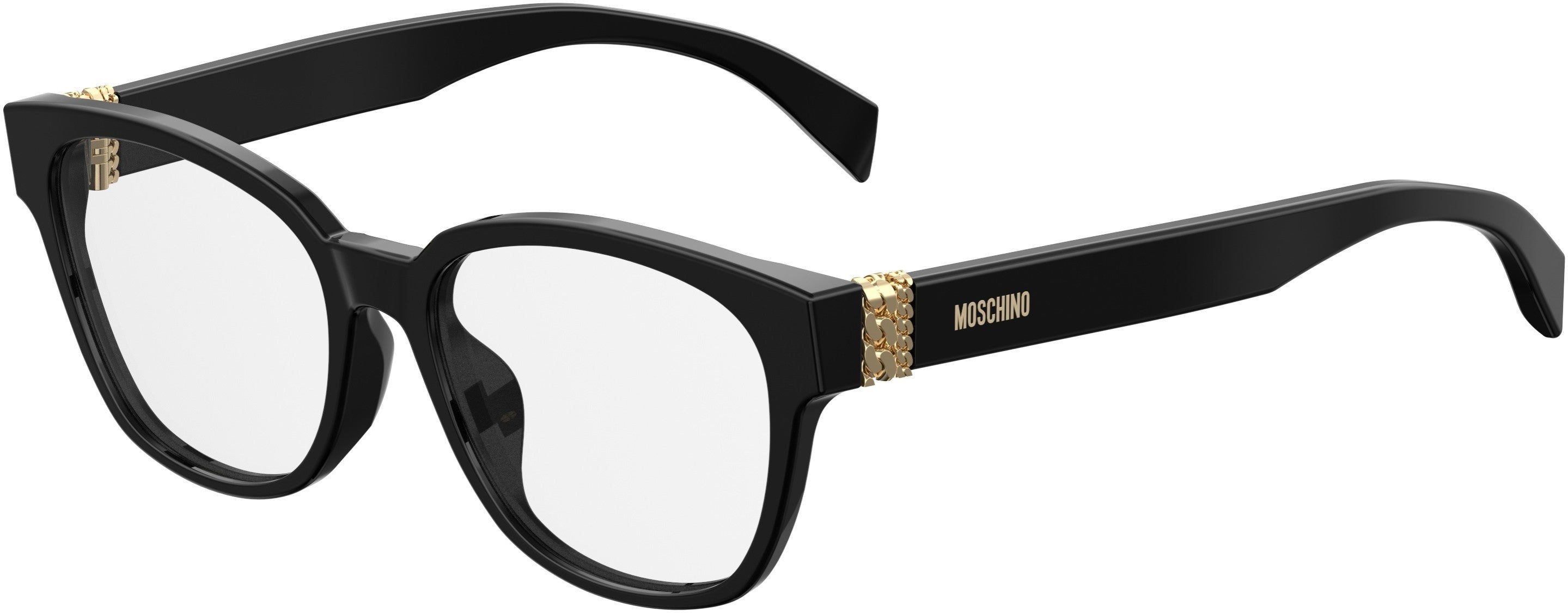  Moschino 524/F Square Eyeglasses 0807-0807  Black (00 Demo Lens)