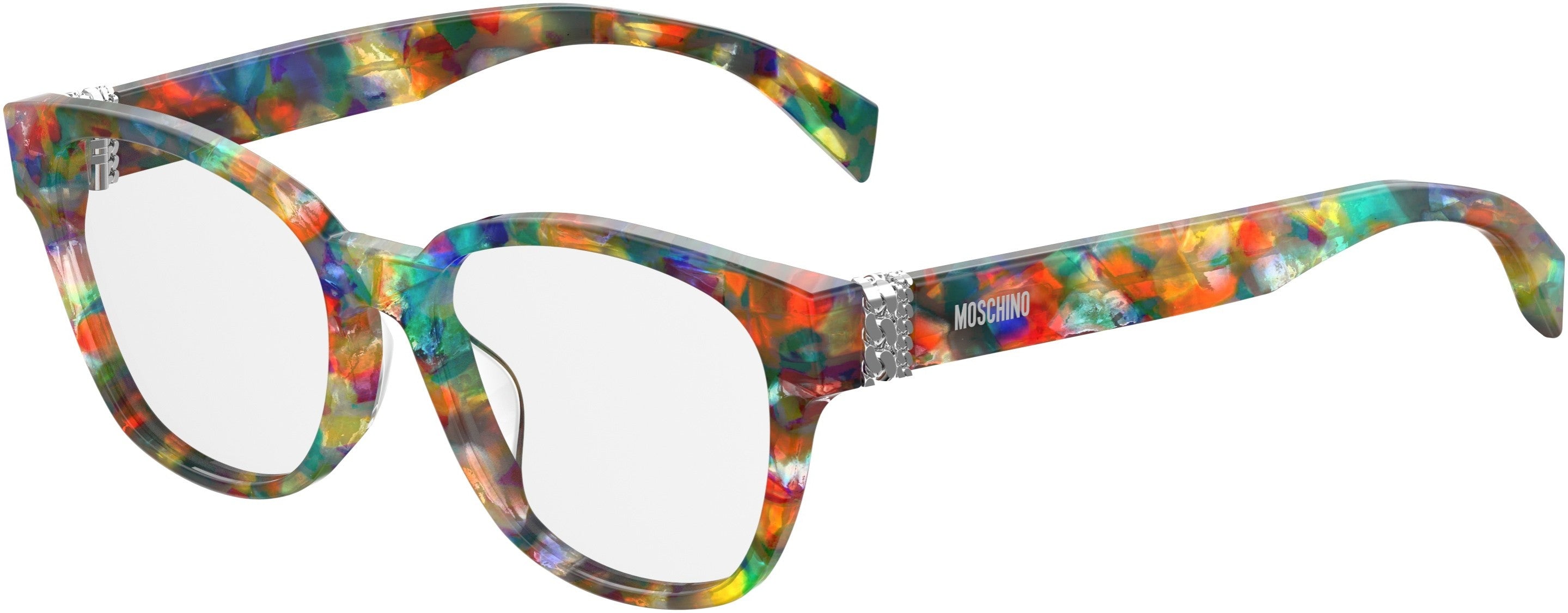  Moschino 524/F Square Eyeglasses 0F74-0F74  Purple Blmkor (00 Demo Lens)