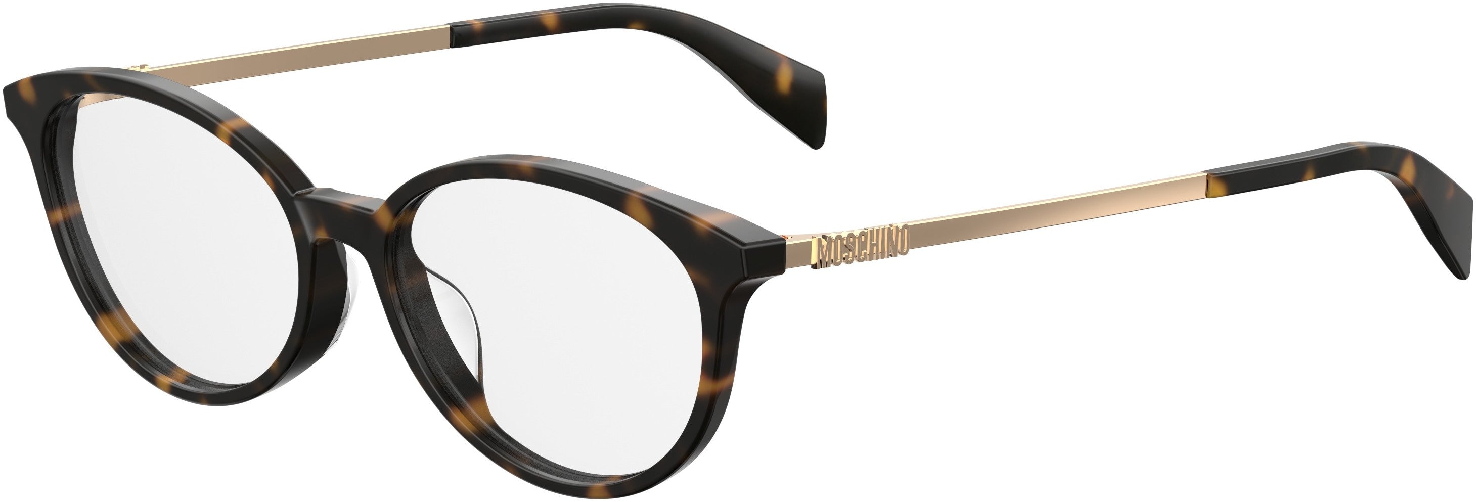  Moschino 526/F Oval Modified Eyeglasses 0086-0086  Dark Havana (00 Demo Lens)