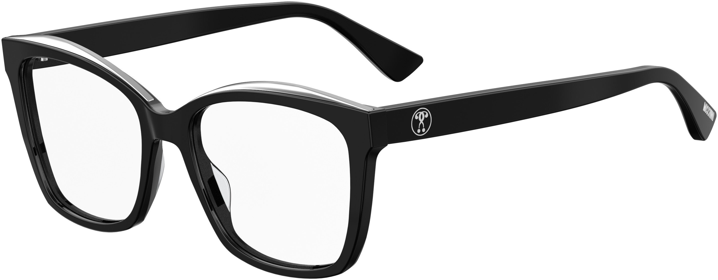  Moschino 528 Rectangular Eyeglasses 0807-0807  Black (00 Demo Lens)