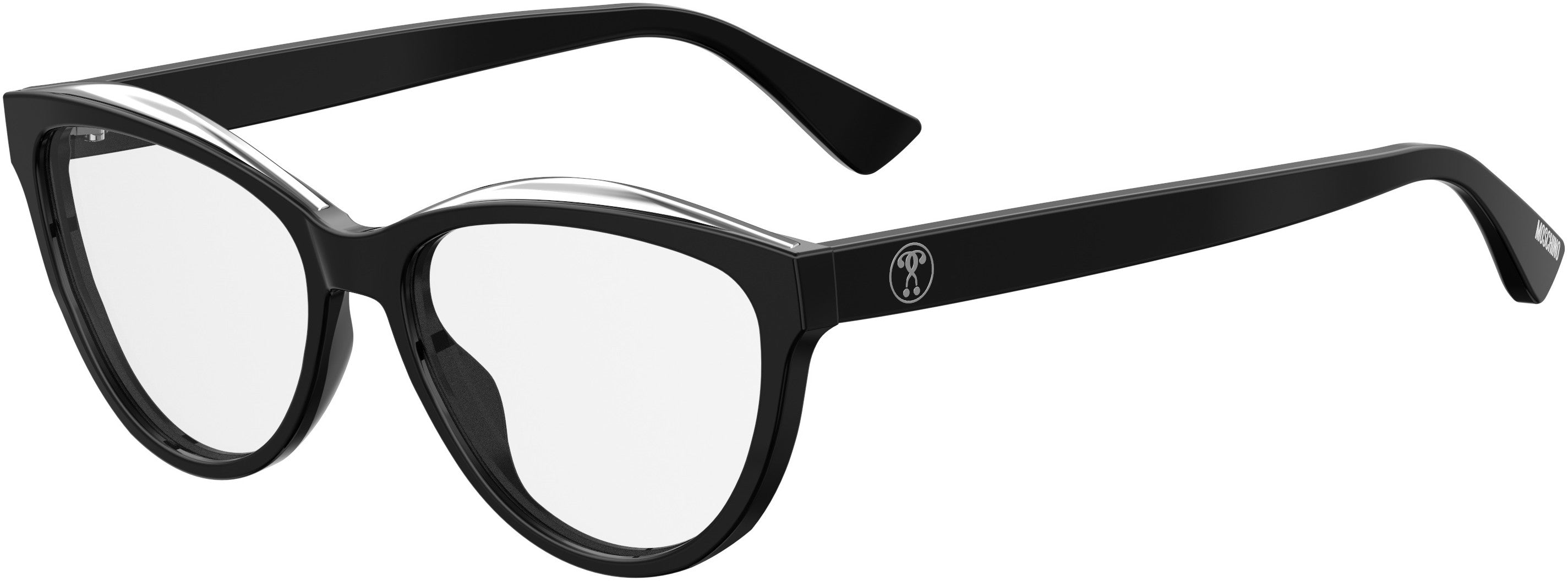  Moschino 529 Cat Eye/butterfly Eyeglasses 0807-0807  Black (00 Demo Lens)
