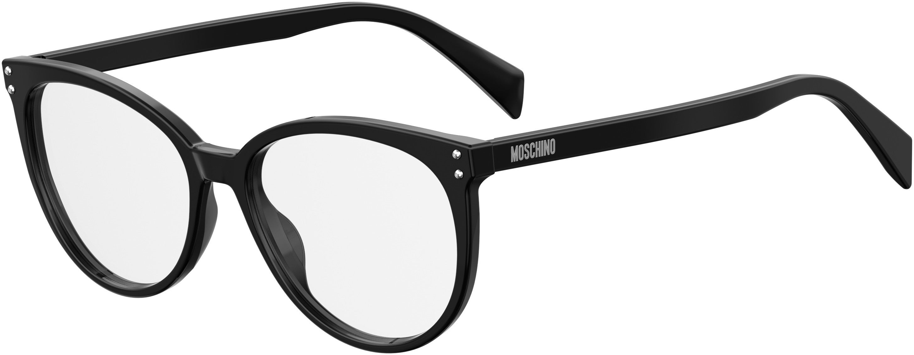 Moschino 535 Oval Modified Eyeglasses 0807-0807  Black (00 Demo Lens)