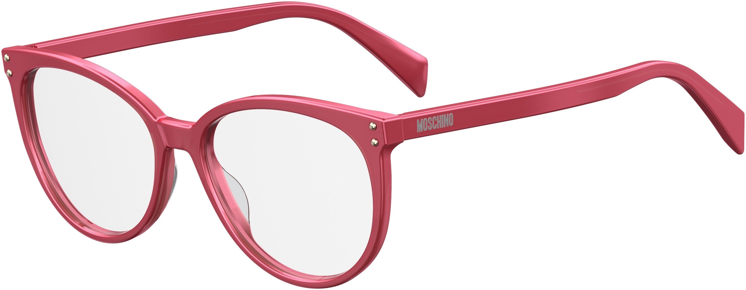  Moschino 535 Oval Modified Eyeglasses 0MU1-0MU1  Fuchsia (00 Demo Lens)