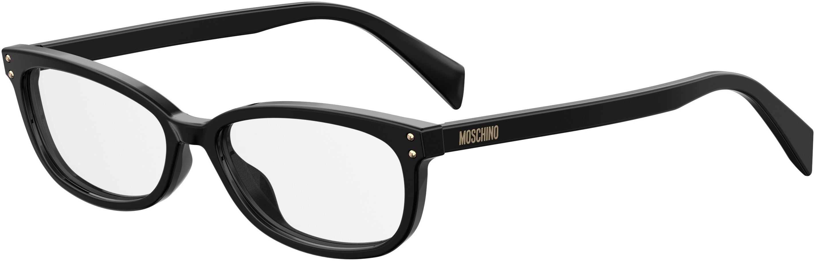  Moschino 536 Rectangular Eyeglasses 0807-0807  Black (00 Demo Lens)