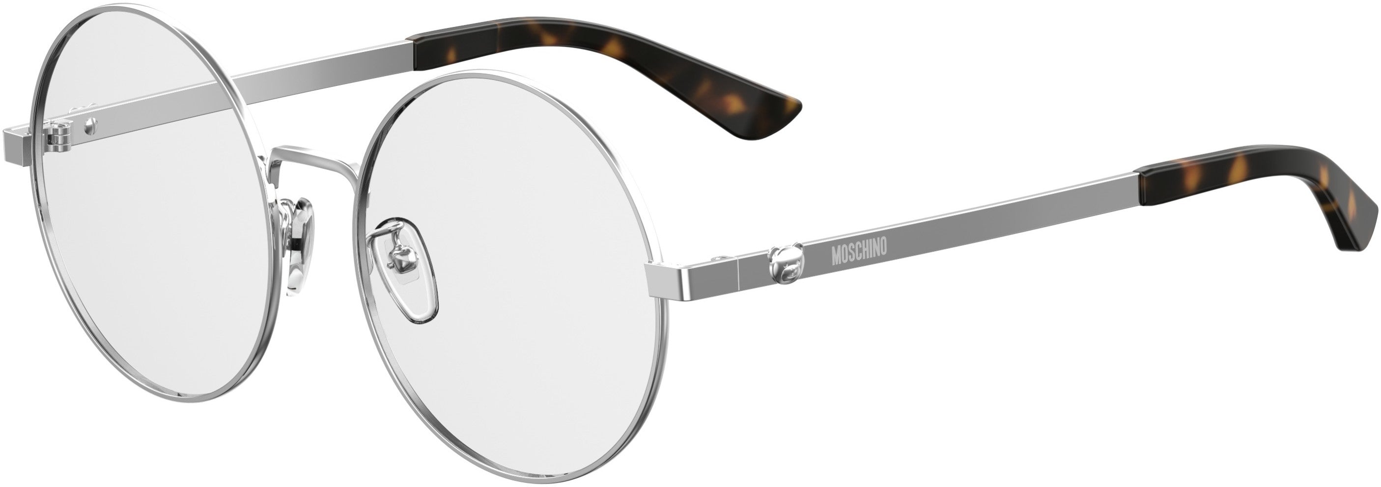 Moschino 538/F Oval Modified Eyeglasses 0010-0010  Palladium (00 Demo Lens)