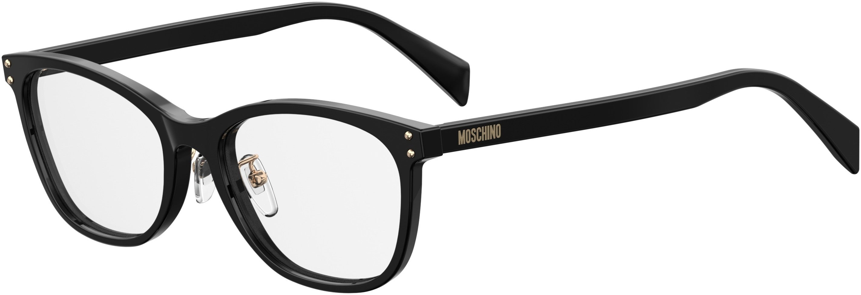  Moschino 540/F Rectangular Eyeglasses 0807-0807  Black (00 Demo Lens)