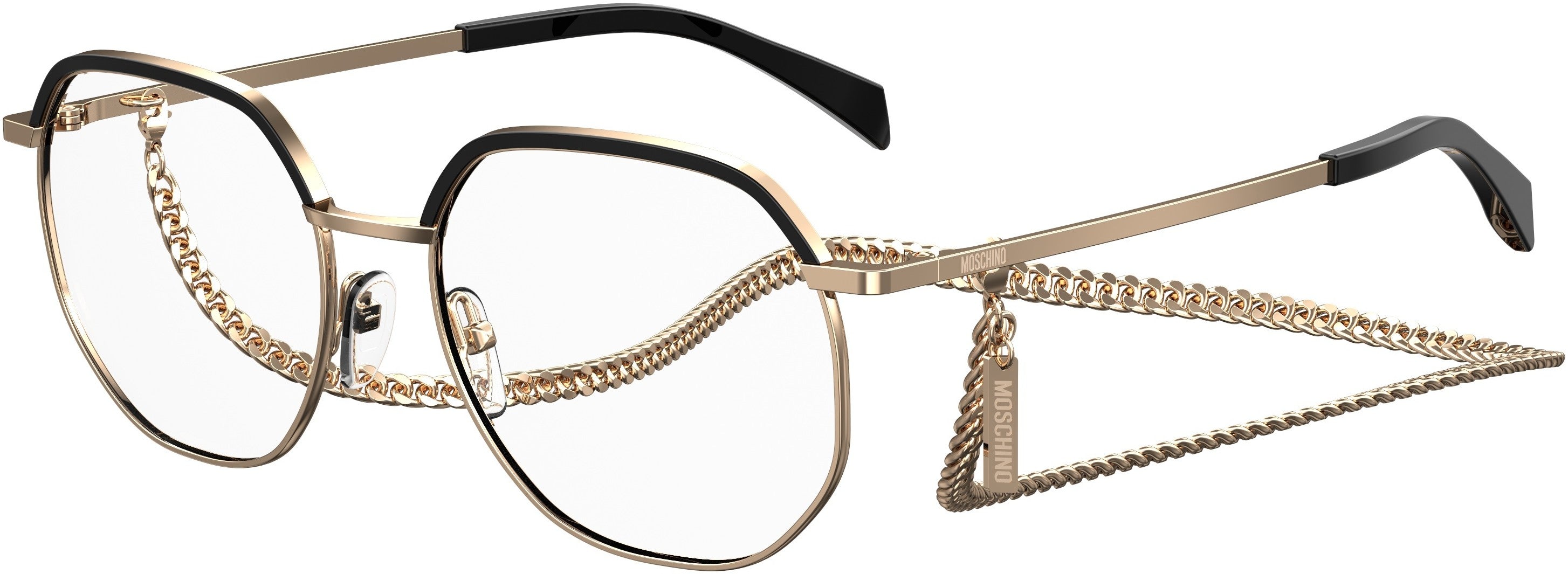  Moschino 542 Square Eyeglasses 0000-0000  Rose Gold (00 Demo Lens)