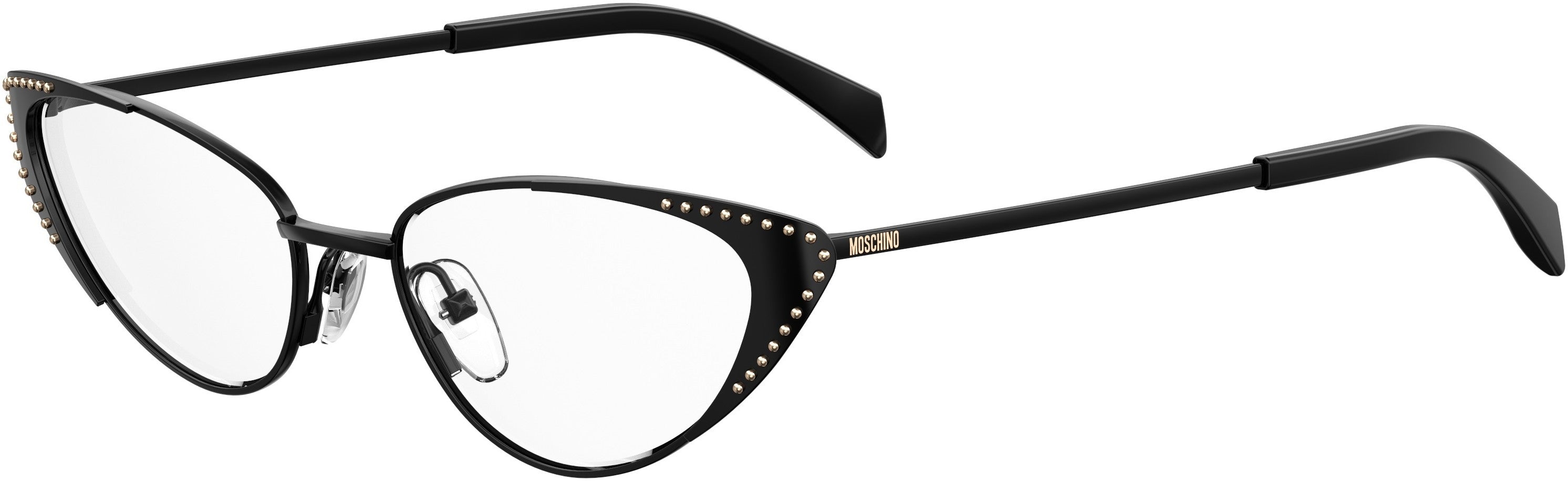  Moschino 545 Cat Eye/butterfly Eyeglasses 0807-0807  Black (00 Demo Lens)