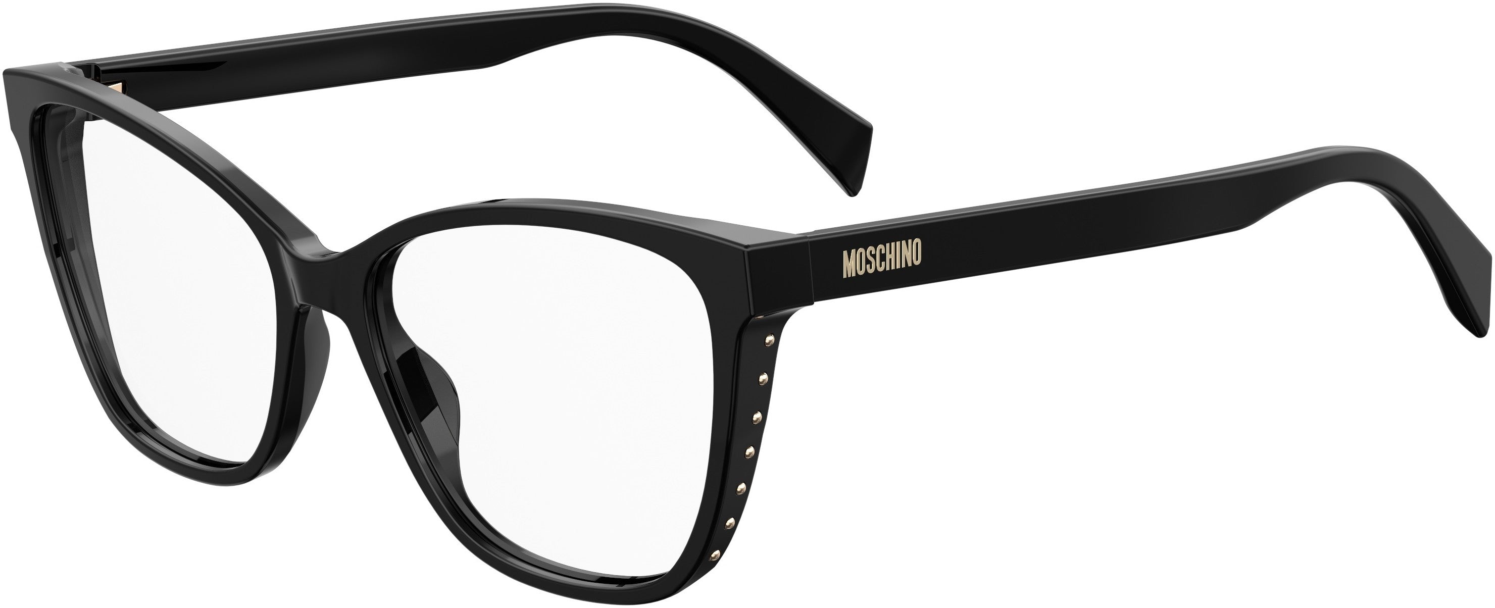  Moschino 550 Cat Eye/butterfly Eyeglasses 0807-0807  Black (00 Demo Lens)