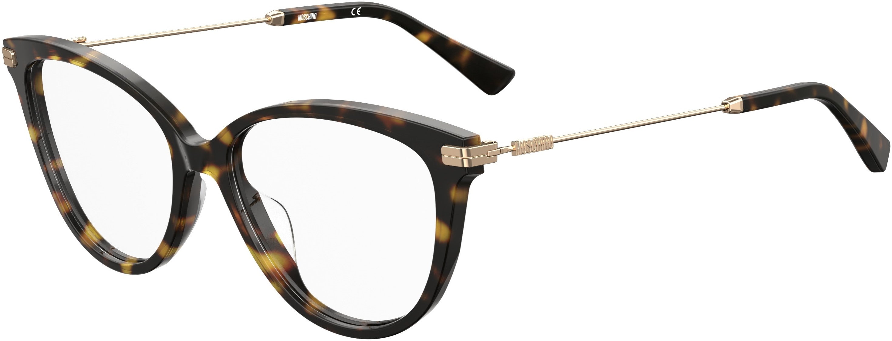  Moschino 561 Cat Eye/butterfly Eyeglasses 0086-0086  Dark Havana (00 Demo Lens)