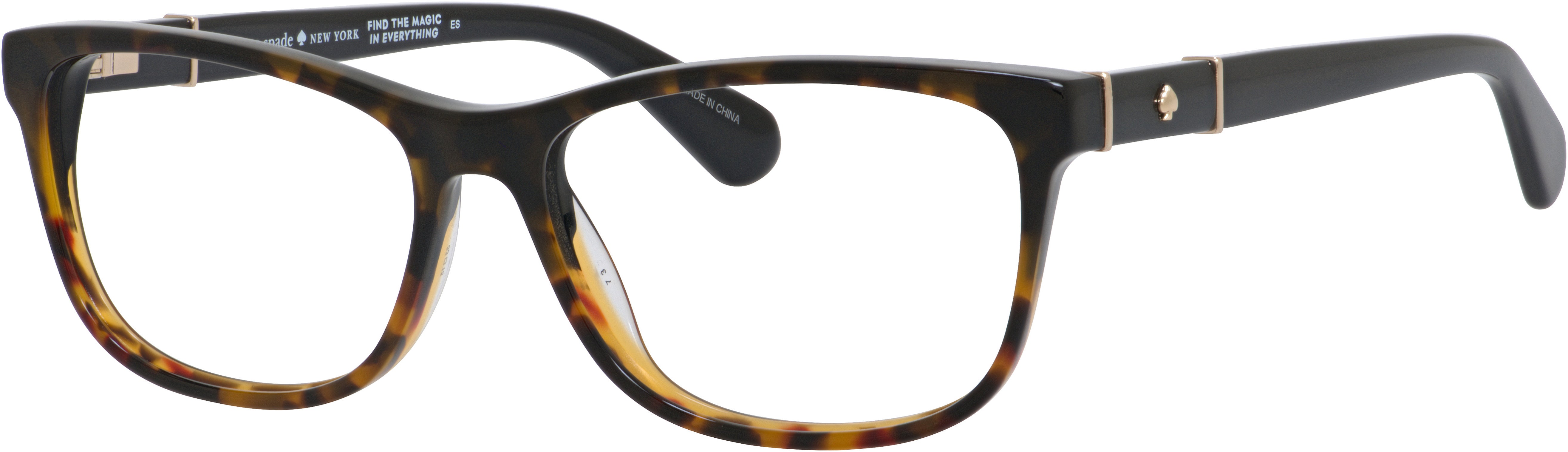 Kate Spade Myrna Rectangular Eyeglasses 0WR7-0WR7  Black Havana (00 Demo Lens)