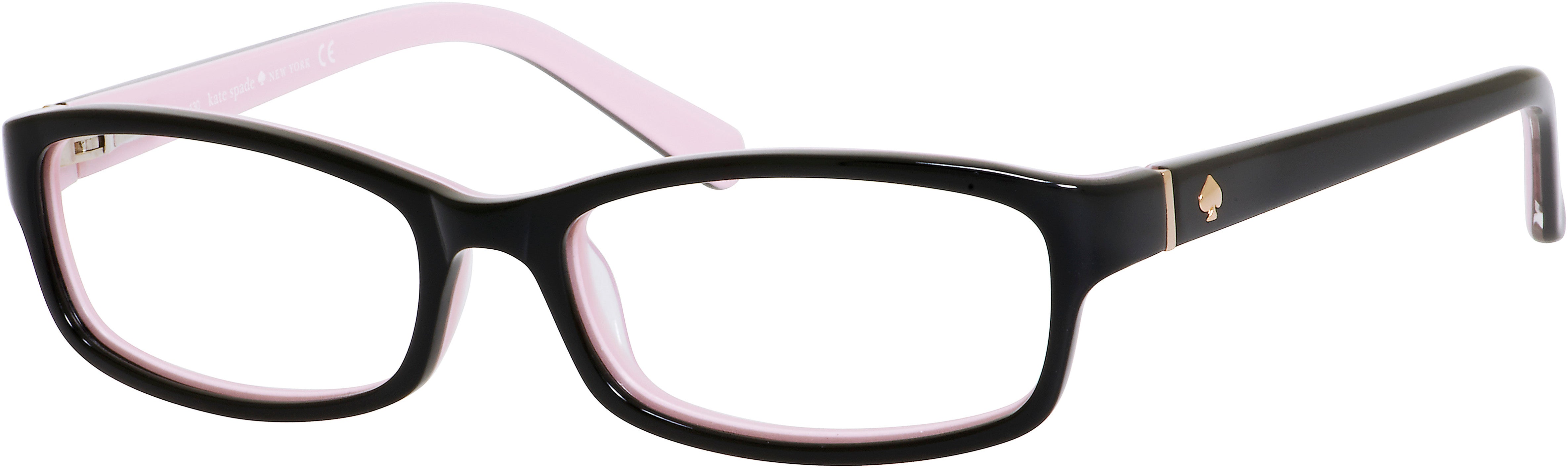 Kate Spade Narcisa Rectangular Eyeglasses 0W70-0W70  Black Pink (00 Demo Lens)