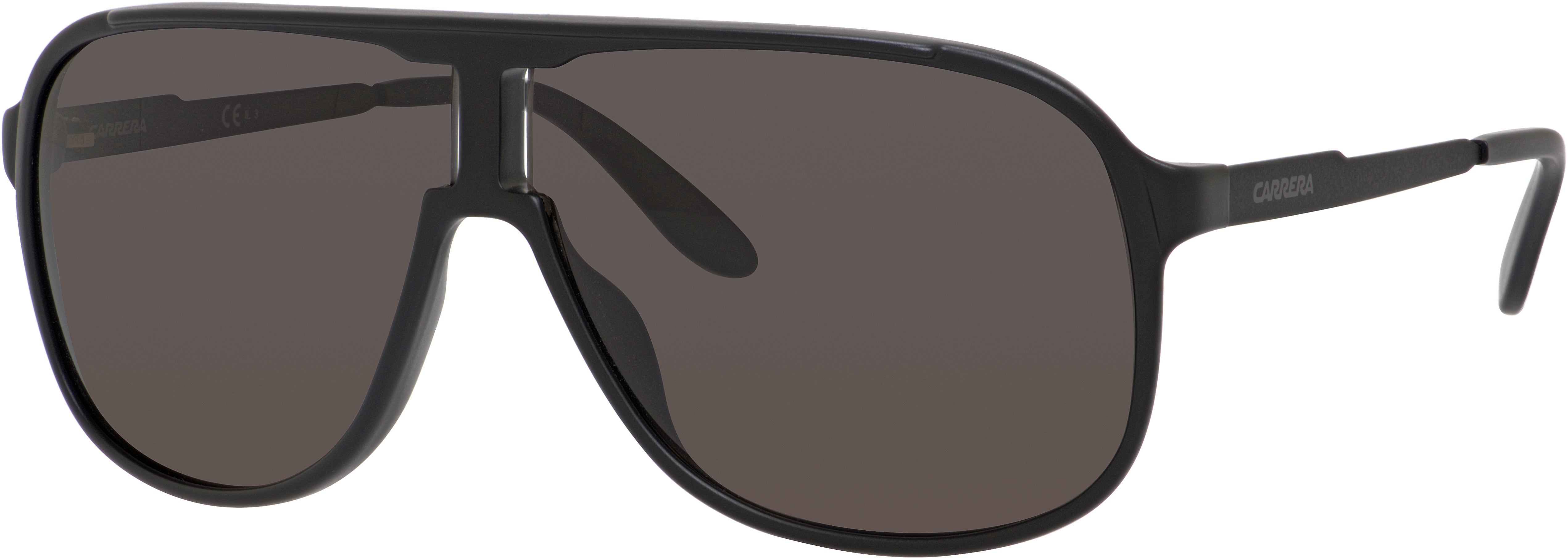 Carrera New Safari Aviator Sunglasses 0GTN-0GTN  Matte Black / Shiny Black (NR Brown Gray)