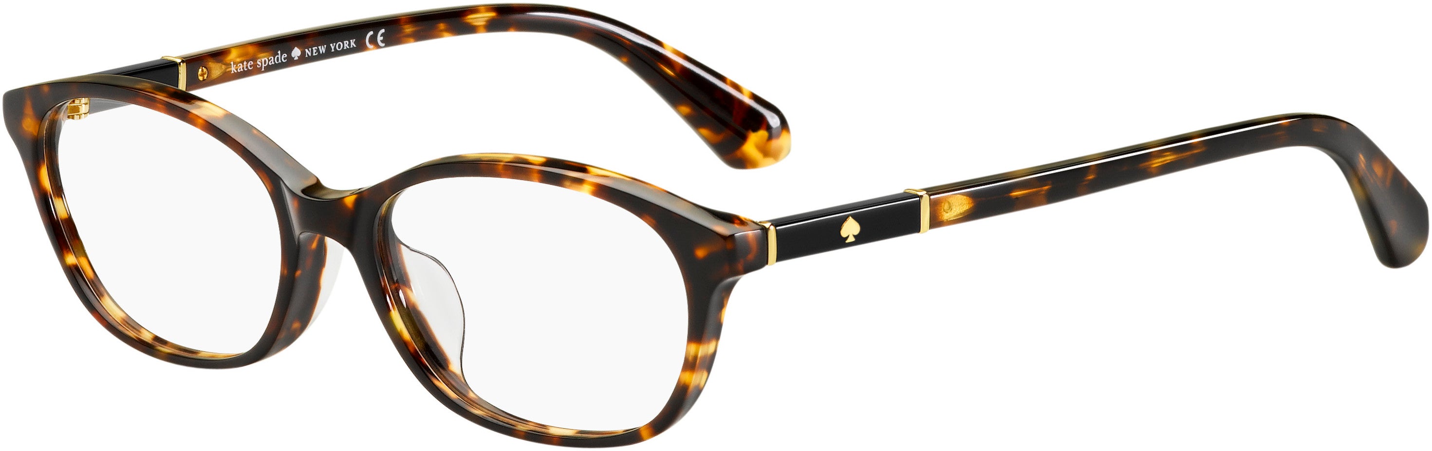 Kate Spade Niki/F Rectangular Eyeglasses 0086-0086  Dark Havana (00 Demo Lens)