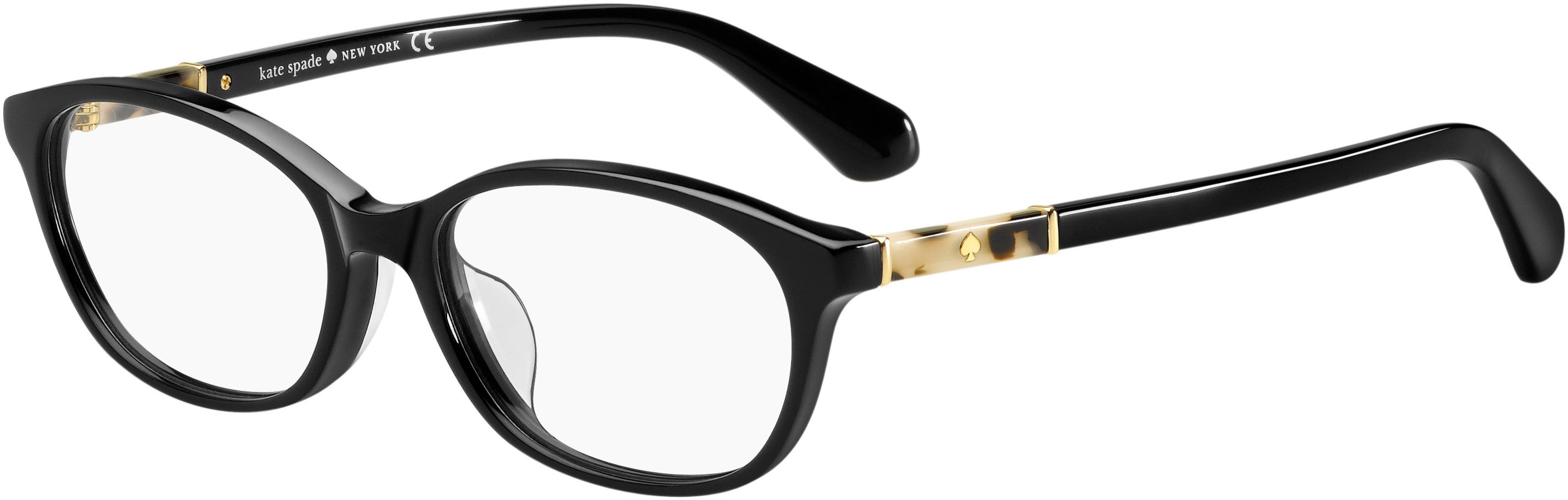 Kate Spade Niki/F Rectangular Eyeglasses 0WR7-0WR7  Black Havana (00 Demo Lens)