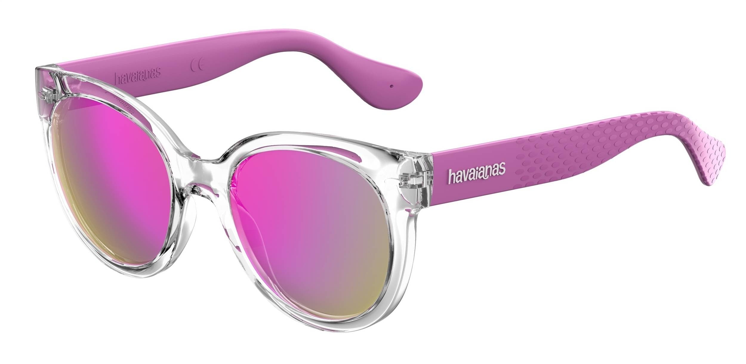 Havaianas Noronha/M Cat Eye/butterfly Sunglasses 022S-022S  Crystal Lilac (VQ Pink Multilayer)