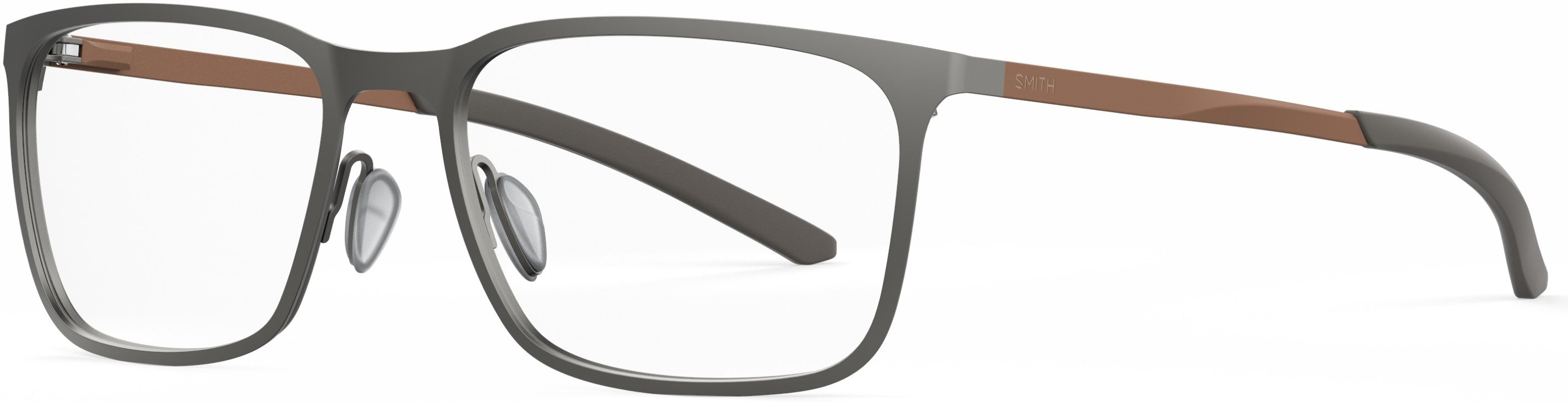 Smith Outsider Metal Rectangular Eyeglasses 009Q-009Q  Brown (00 Demo Lens)
