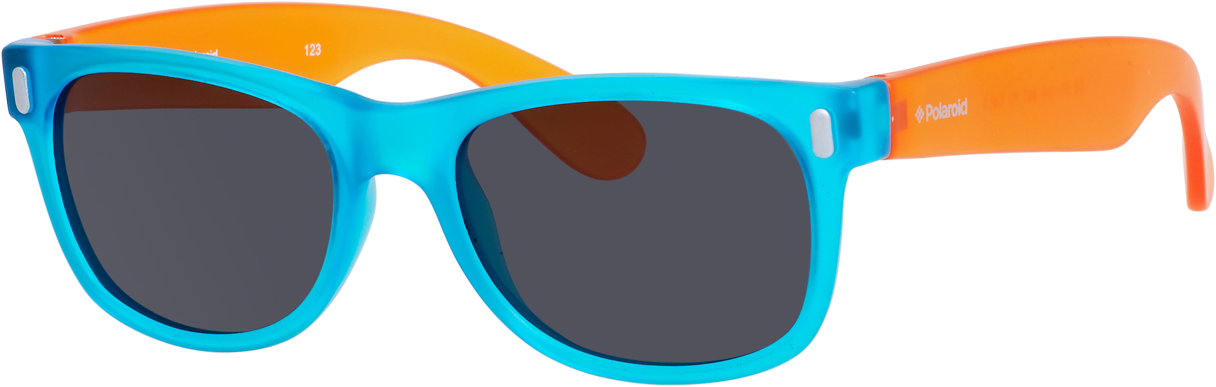 Polaroid Kids Polaroid 0115 Rectangular Sunglasses 089T-089T  B- Blue Orange (Y2 Gray Polarized)