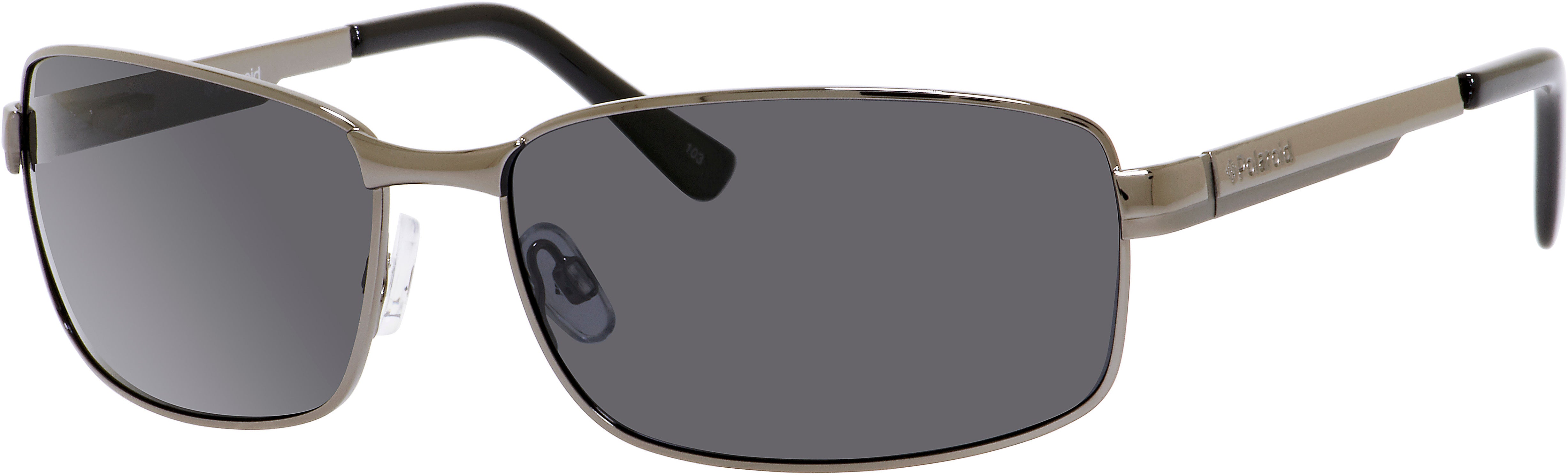 Polaroid Core Polaroid 4416 Rectangular Sunglasses 0B9W-0B9W  Gunmetal (Y2 Gray Polarized)