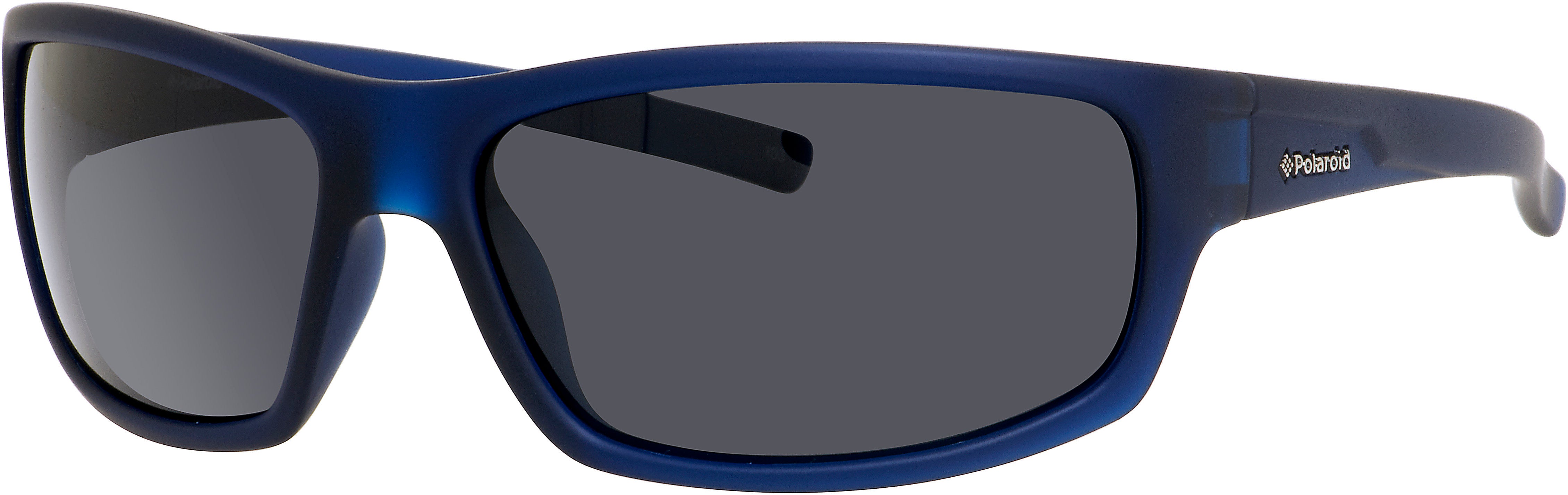 Polaroid Sport Polaroid 8411 Rectangular Sunglasses 0148-0148  Rubber Blue (Y2 Gray Polarized)