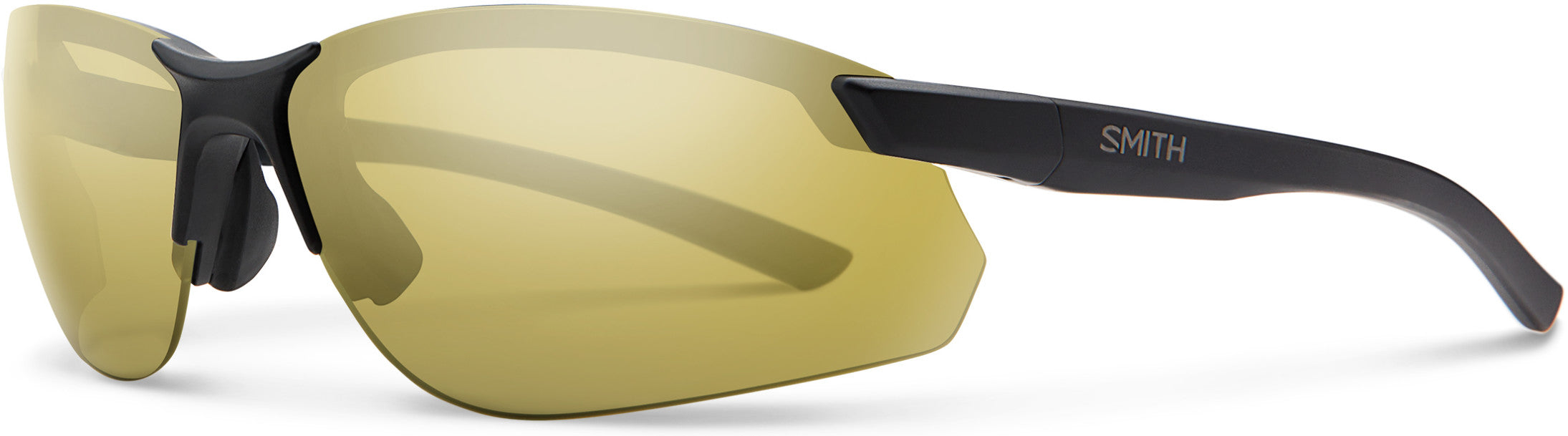 Smith Parallel Max 2 Oval Modified Sunglasses 0003-0003  Matte Black (A2 Gold Mirror Pz)