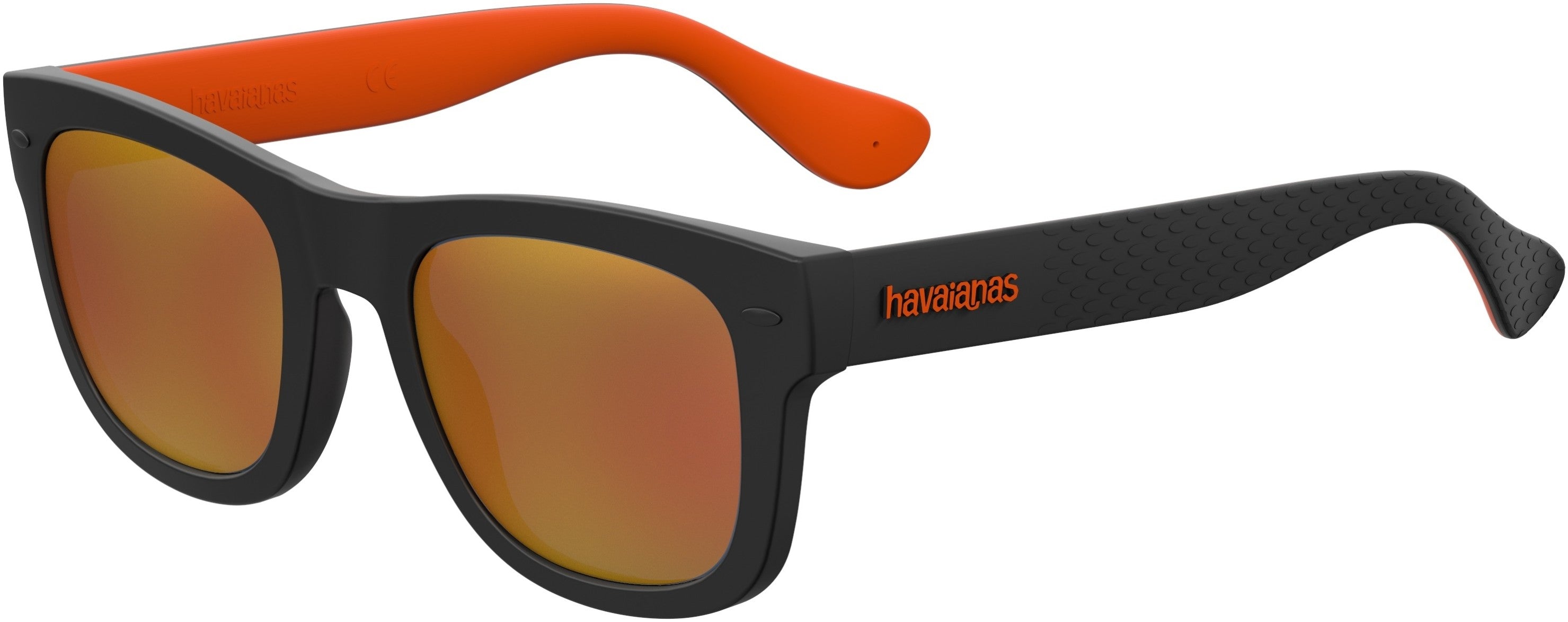 Havaianas Paraty/L Square Sunglasses 08LZ-08LZ  Black Orange (UW Orange Multilay)