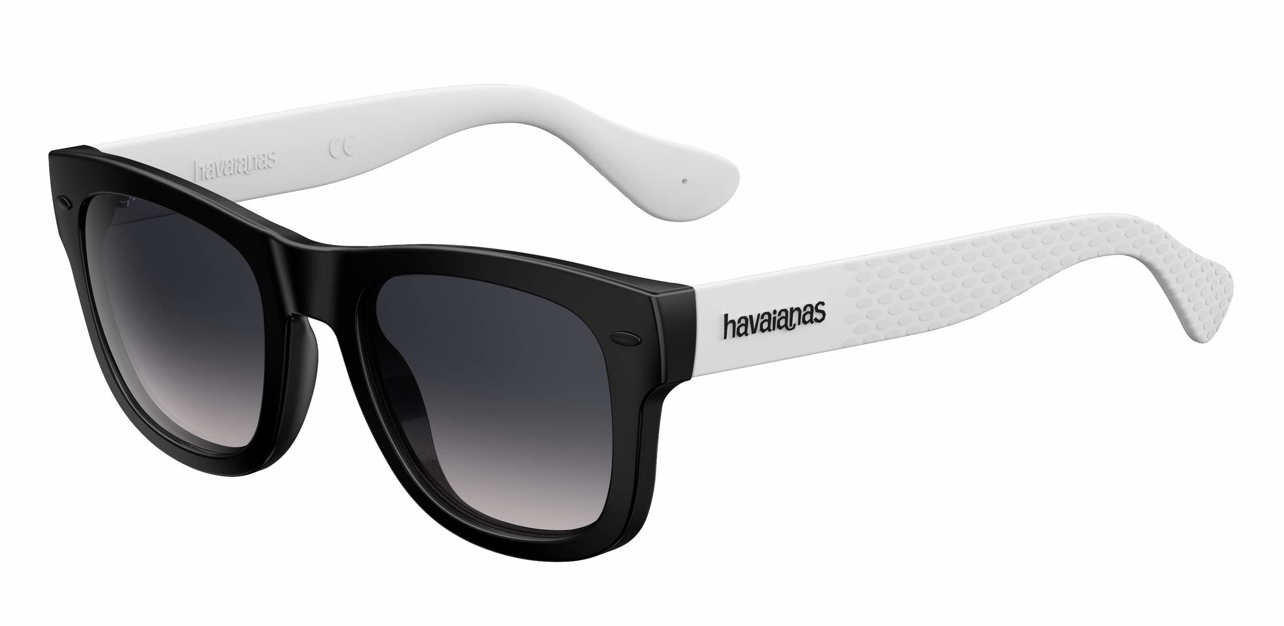Havaianas Paraty/M Square Sunglasses 0R0T-0R0T  Black White (LS Gray Shaded)