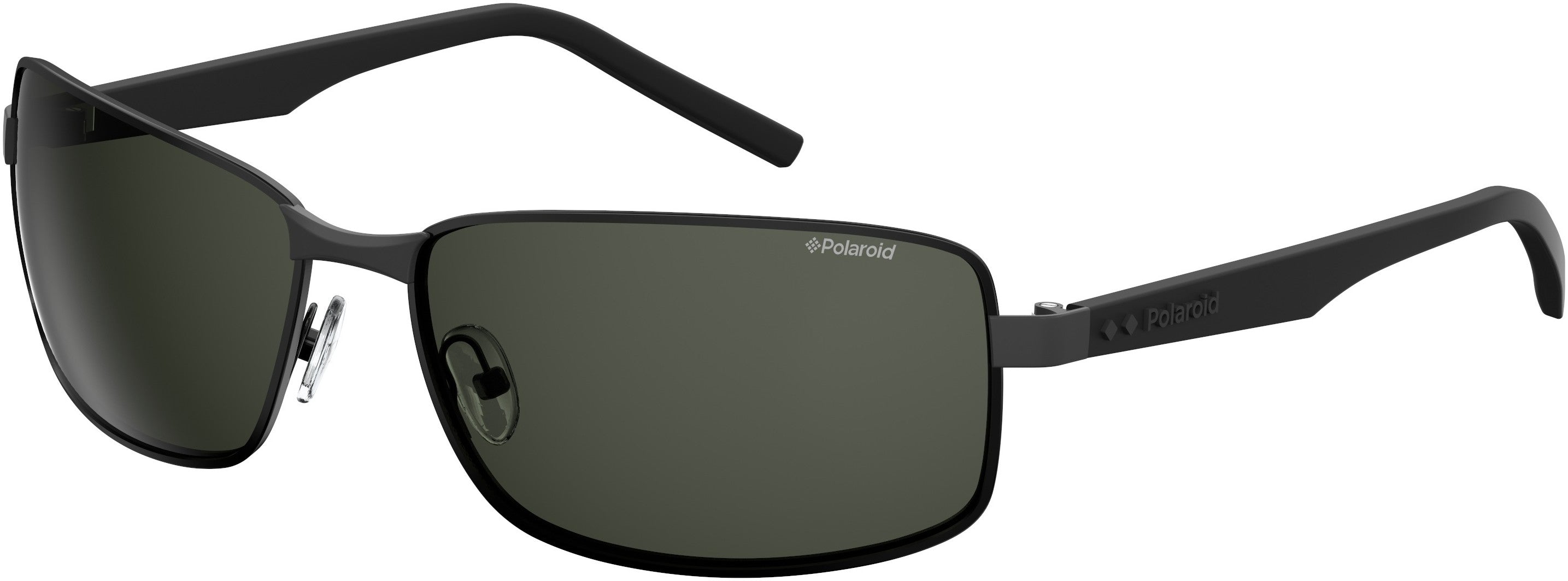 Polaroid Core Polaroid 2045/S Rectangular Sunglasses 0807-0807  Black (M9 Gray Pz)