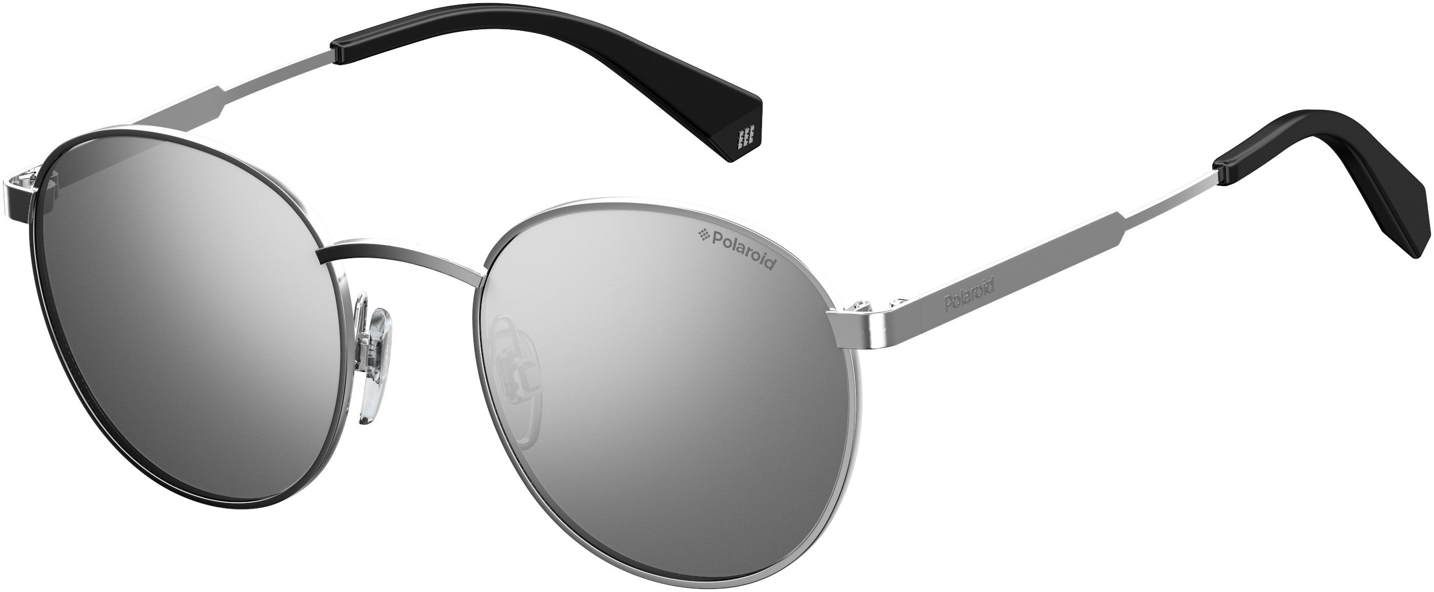 Polaroid Core Polaroid 2053/S Oval Modified Sunglasses 0010-0010  Palladium (EX Gray/Silver Mirror Po)