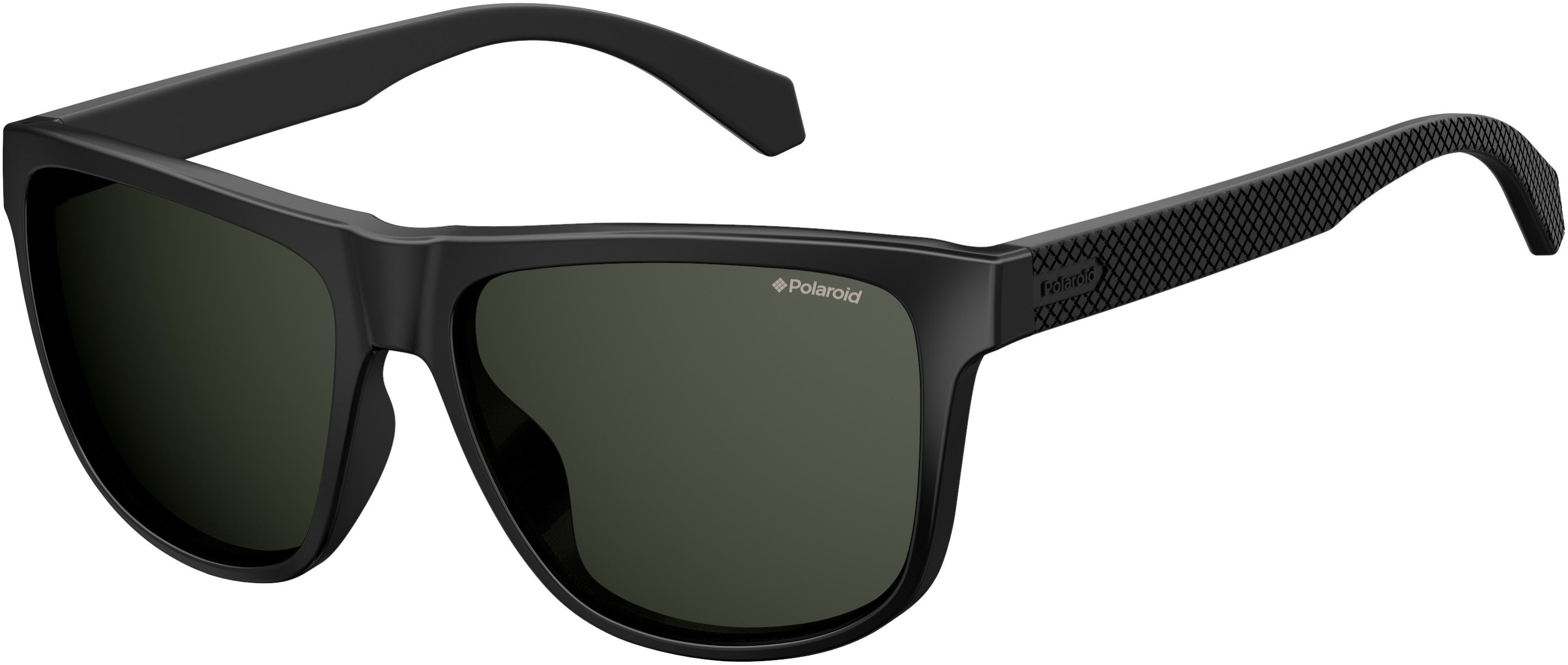 Polaroid Core Polaroid 2057/S Rectangular Sunglasses 0003-0003  Matte Black (M9 Gray Pz)