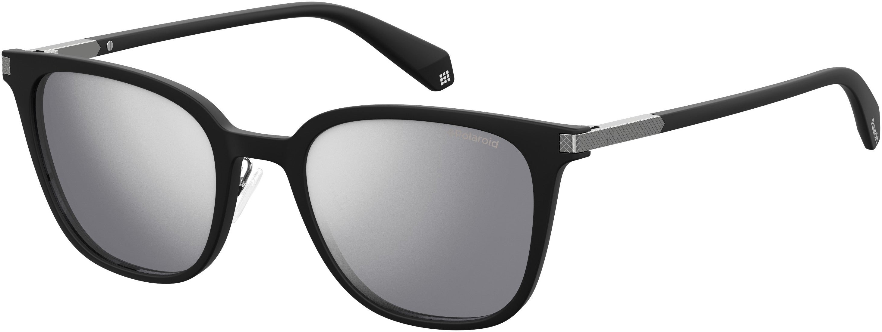 Polaroid Core Polaroid 2072/F/s/X Rectangular Sunglasses 0003-0003  Matte Black (EX Gray/Silver Mirror Po)