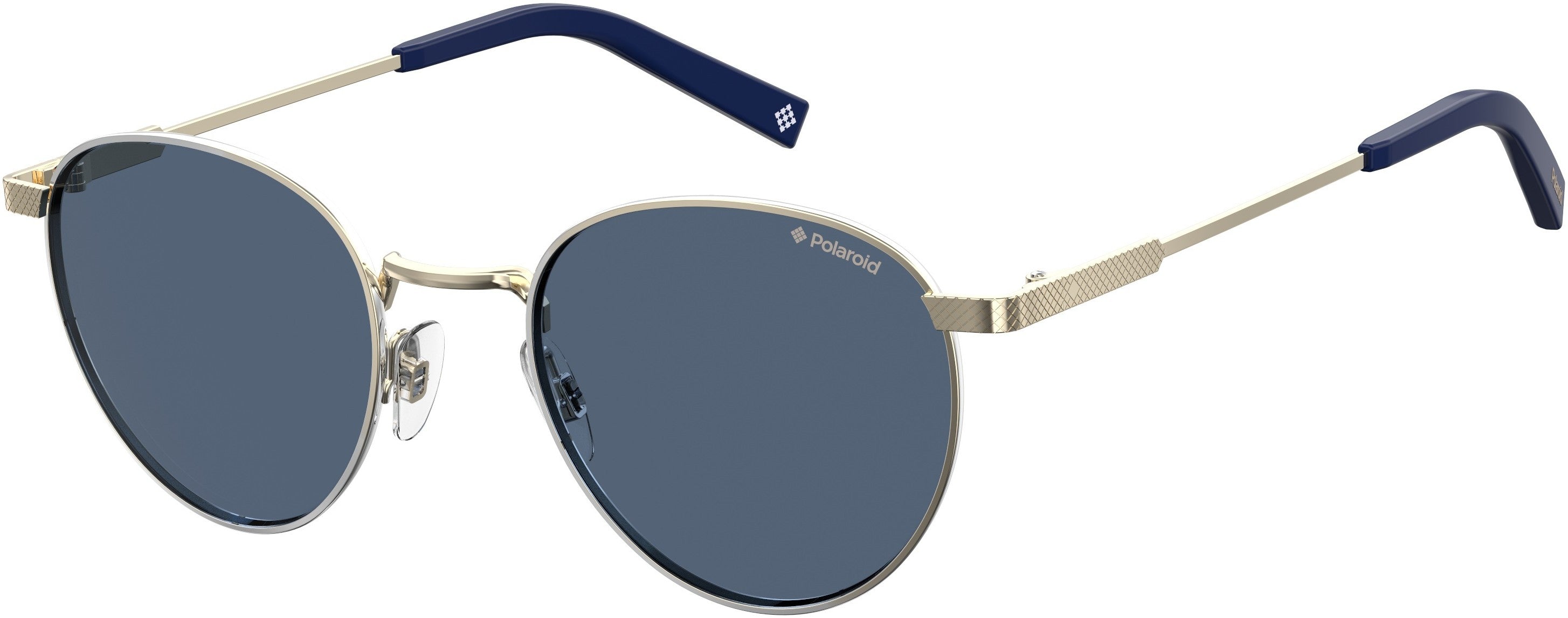 Polaroid Core Polaroid 2082/S/X Oval Modified Sunglasses 03YG-03YG  Lgh Gold (C3 Blue Polarized)