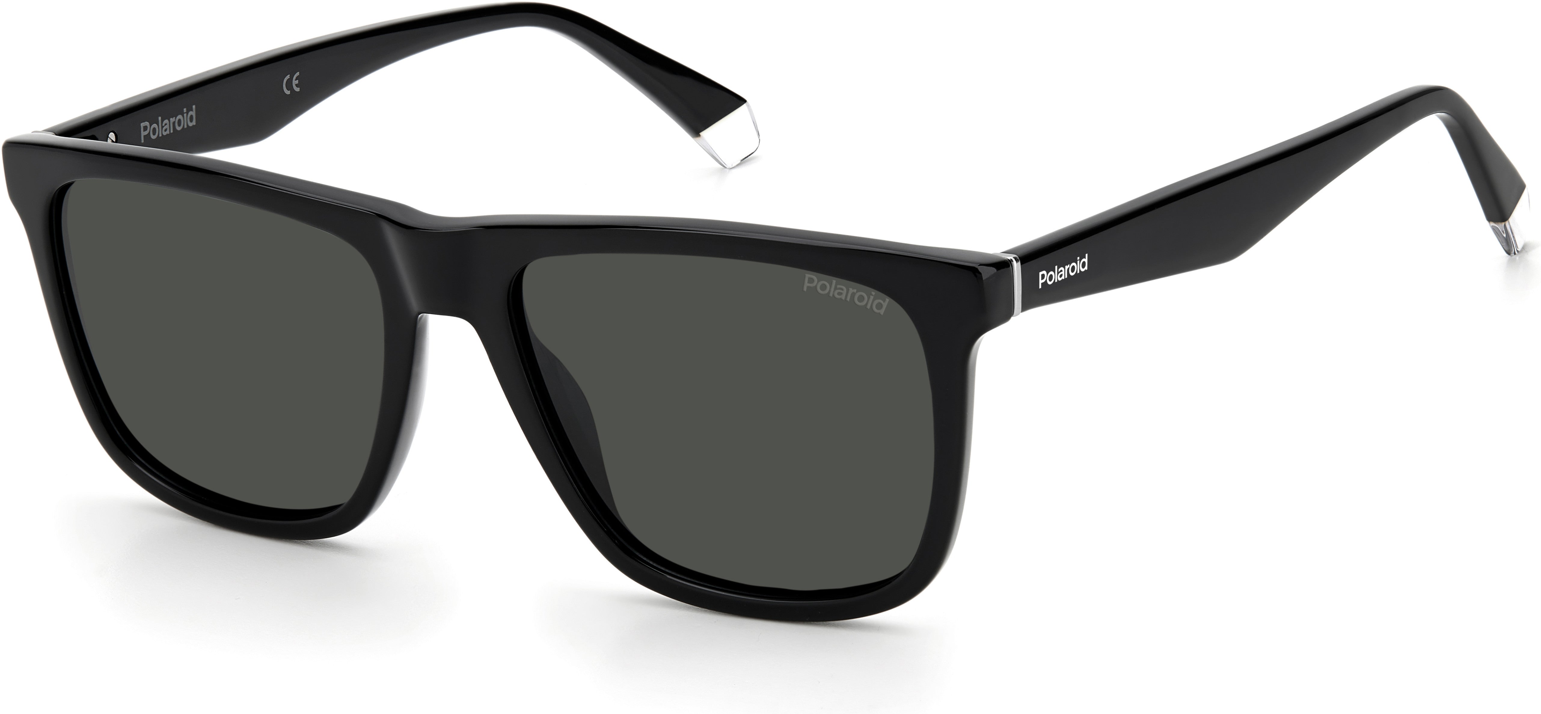 Polaroid Core Polaroid 2102/S/X Square Sunglasses 0807-0807  Black (M9 Gray Pz)