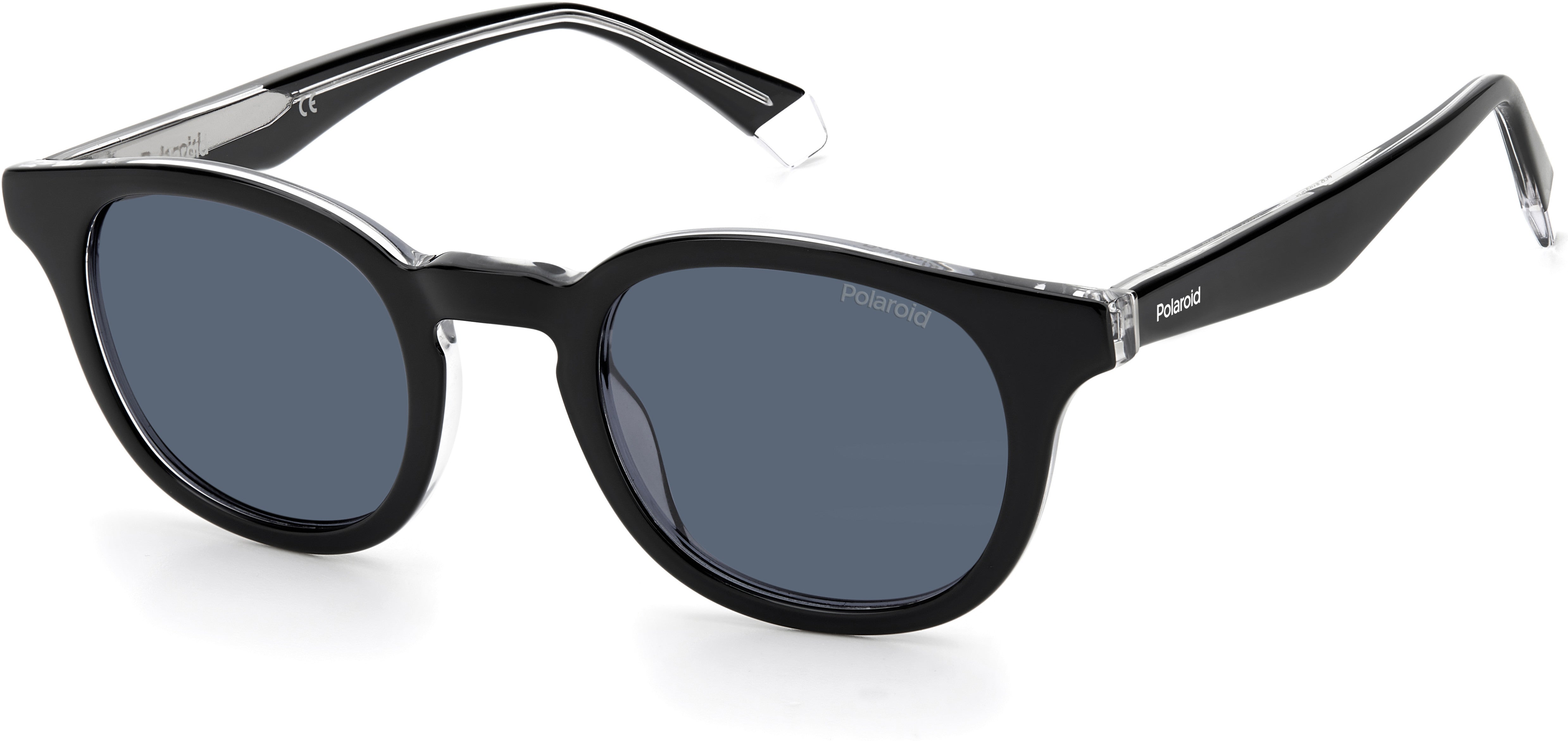 Polaroid Core Polaroid 2103/S/X Tea Cup Sunglasses 07C5-07C5  Black Crystal (C3 Blue Polarized)