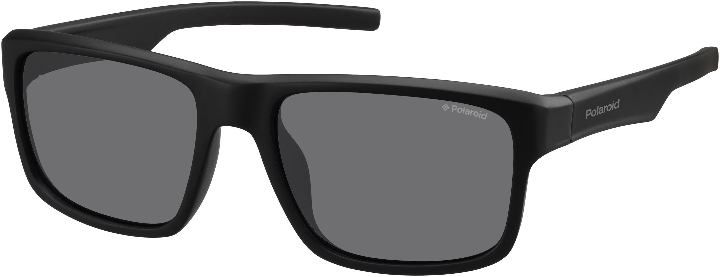 Polaroid Core Polaroid 3018/S Rectangular Sunglasses 0DL5-0DL5  Matte Black (Y2 Gray Polarized)