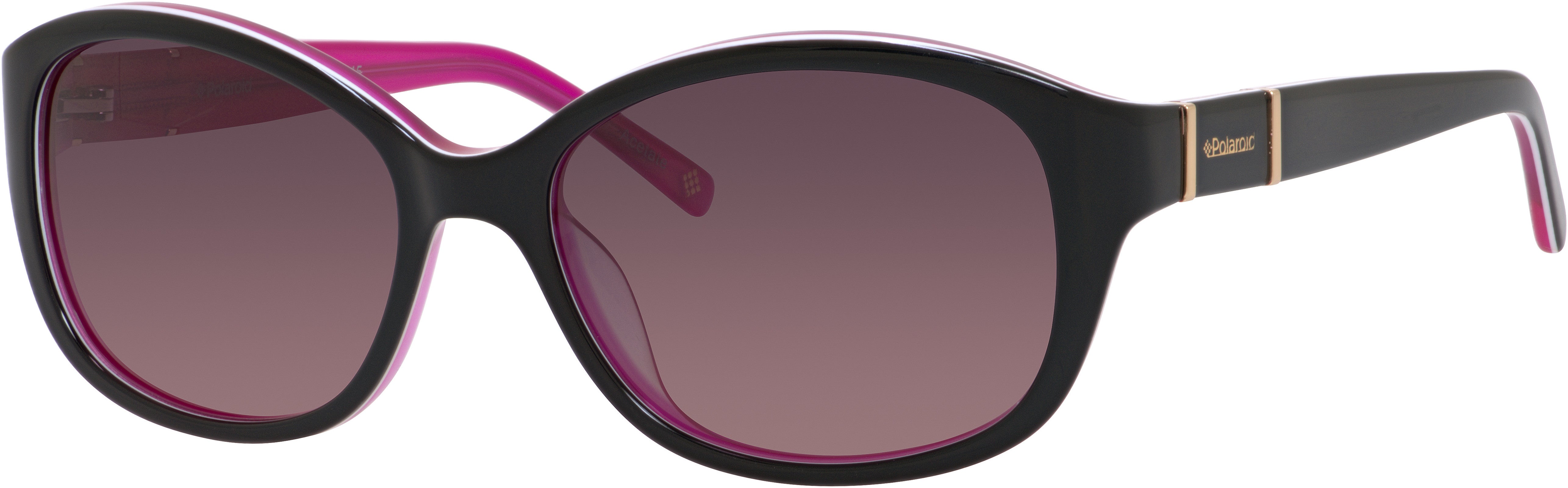 Polaroid Core Polaroid 4019/S Rectangular Sunglasses 0BG9-0BG9  Black Pink (JR Burgundy Gradient)