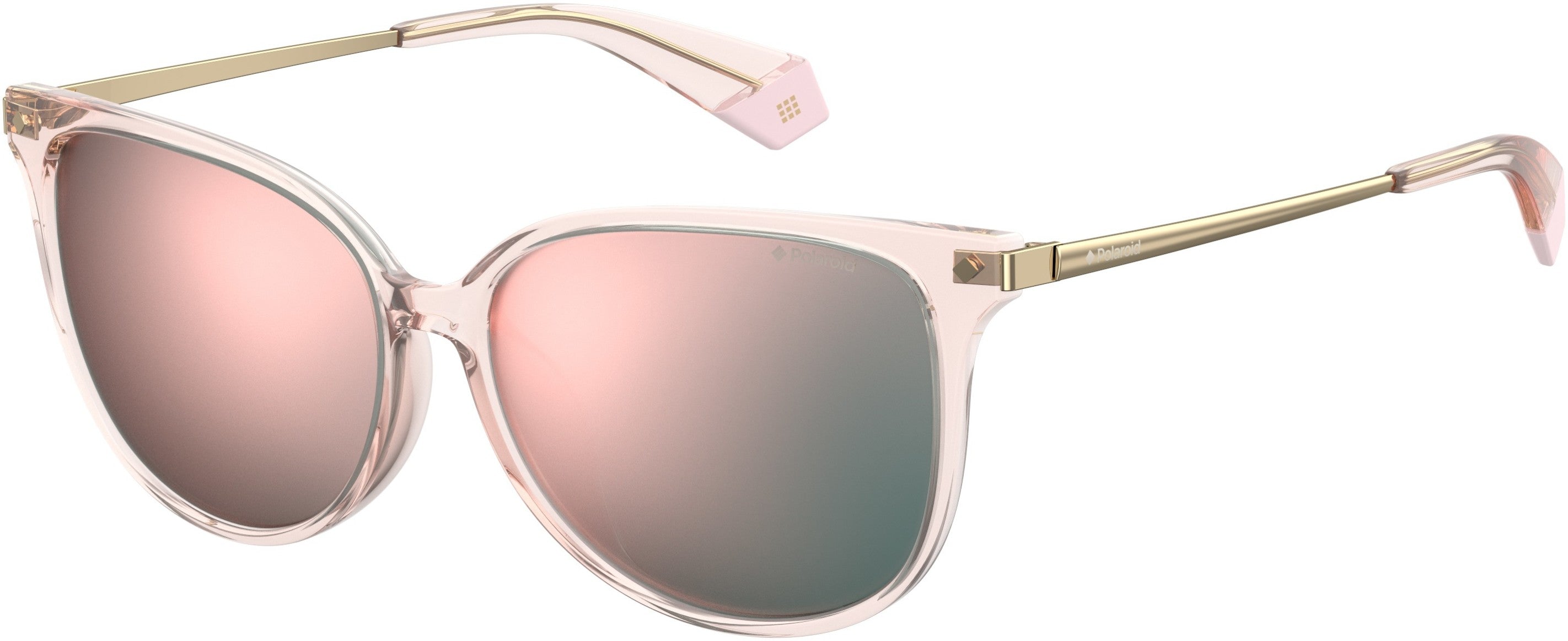 Polaroid Core Polaroid 4076/F/S Square Sunglasses 035J-035J  Pink (0J Rose Gold Ml)