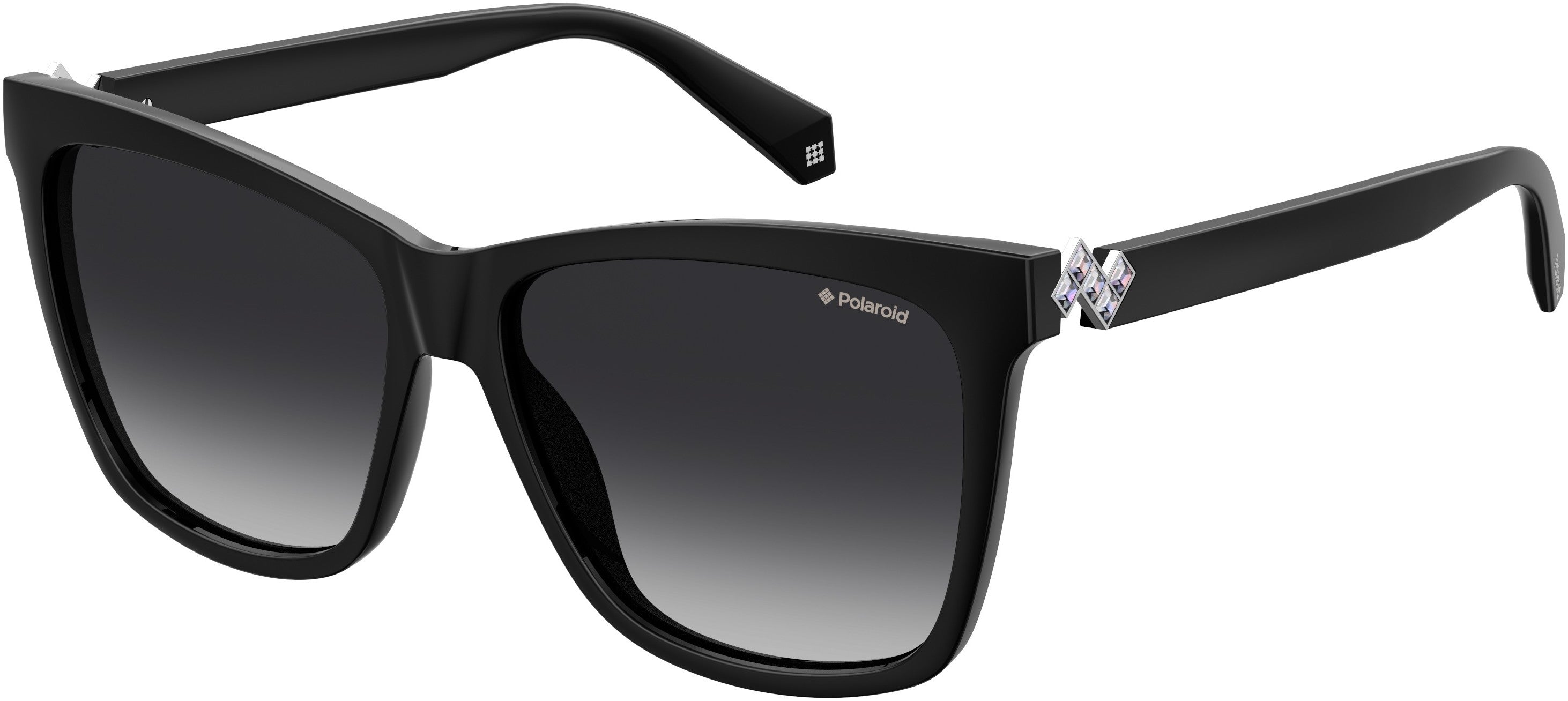 Polaroid Core Polaroid 4078/S/X Square Sunglasses 0807-0807  Black (WJ Gray Sf Pz)