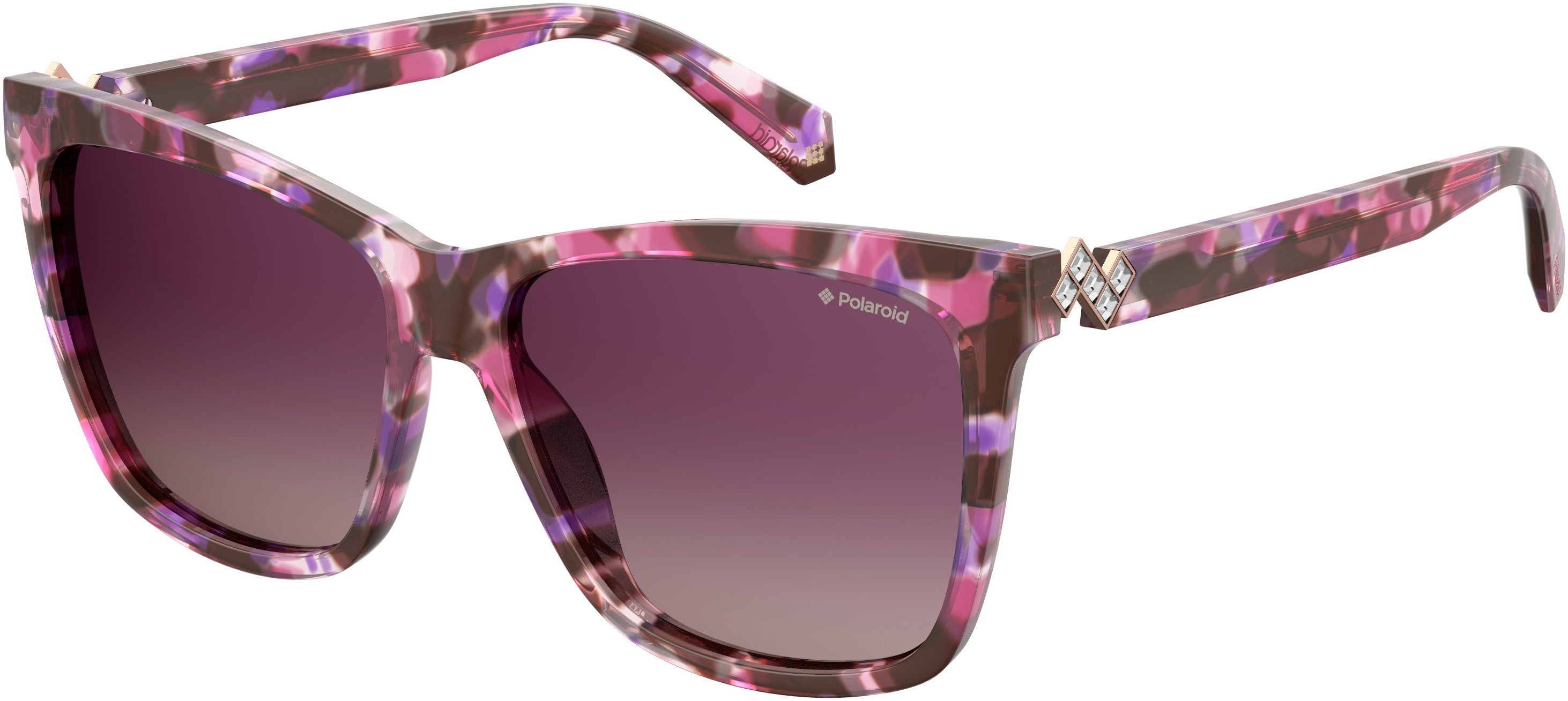 Polaroid Core Polaroid 4078/S/X Square Sunglasses 0YDC-0YDC  Burgundy Havana (JR Burgundy Gradient)