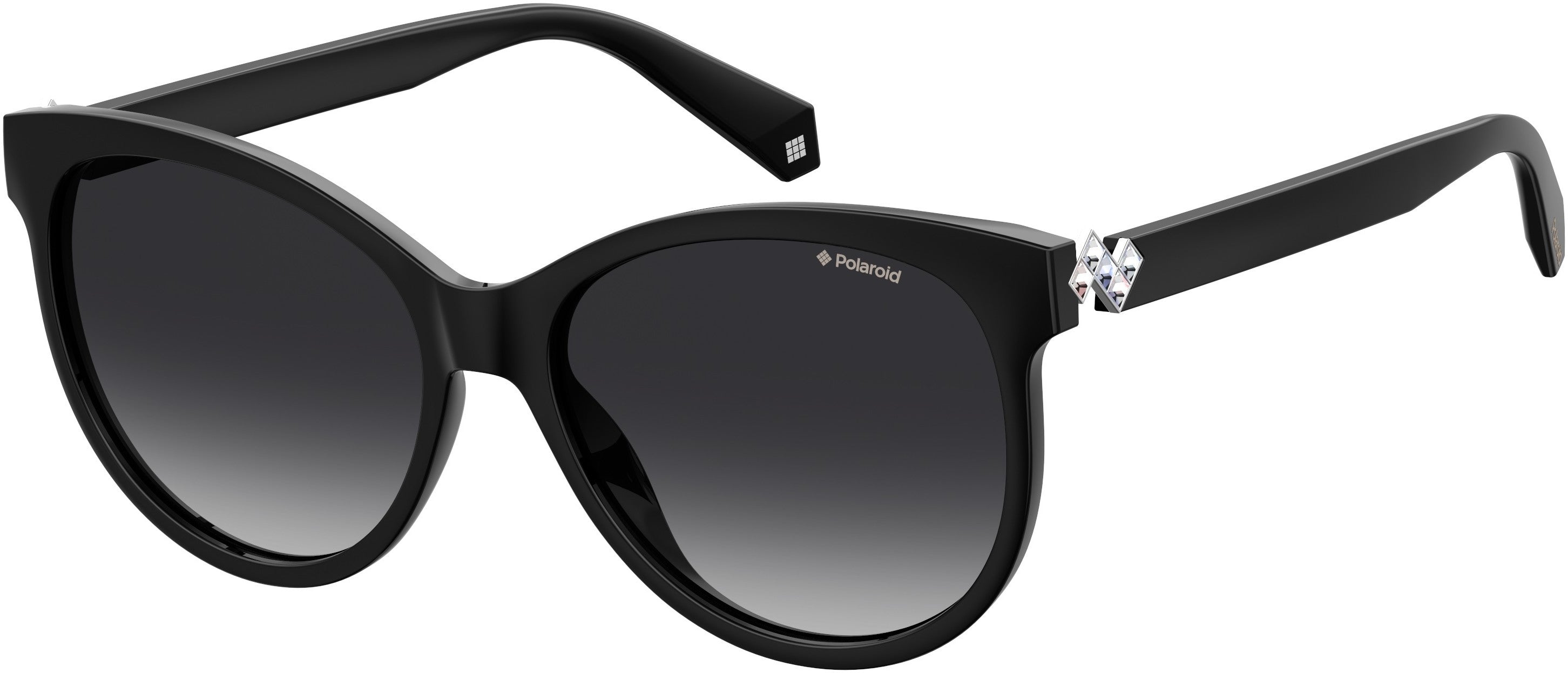 Polaroid Core Polaroid 4079/S/X Oval Modified Sunglasses 0807-0807  Black (WJ Gray Sf Pz)