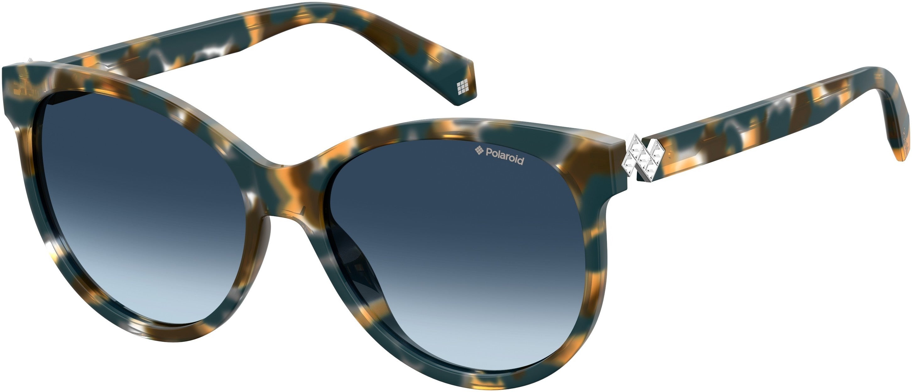Polaroid Core Polaroid 4079/S/X Oval Modified Sunglasses 0CVT-0CVT  Old Brushed Vn (Z7 Blue Gradient Polarized)