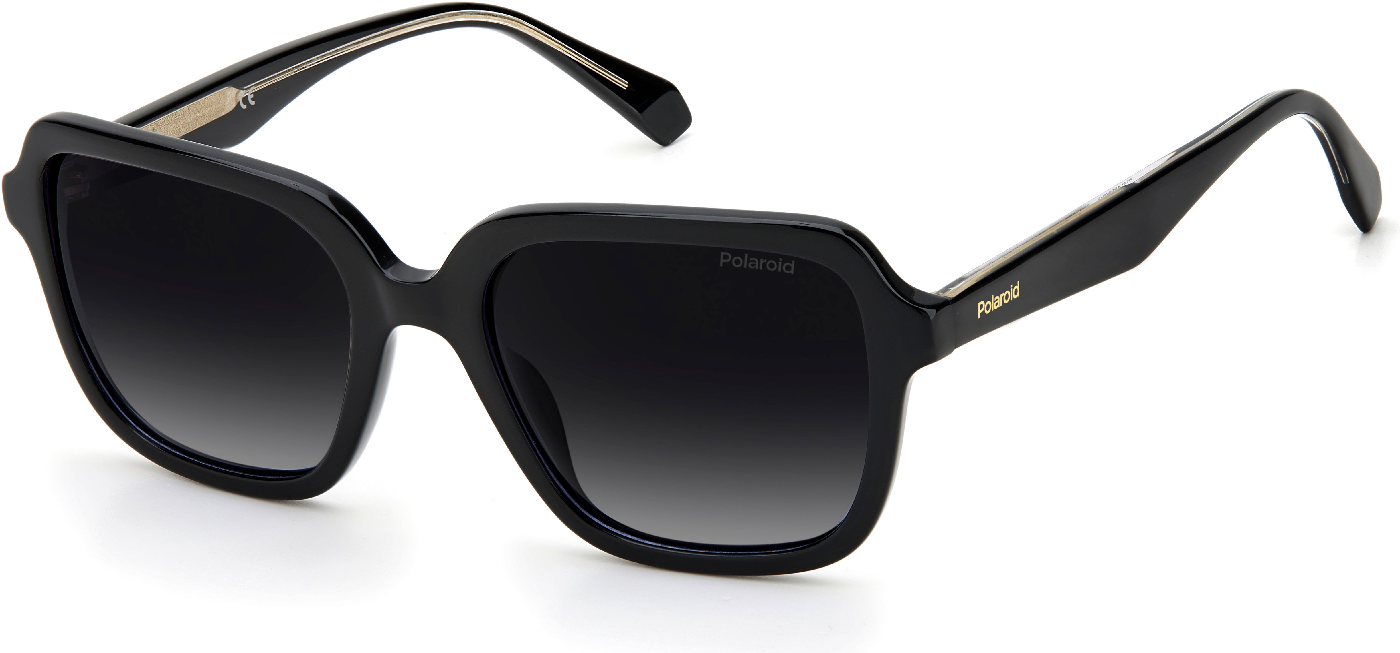 Polaroid Core Polaroid 4095/S/X Square Sunglasses 0807-0807  Black (WJ Gray Sf Pz)