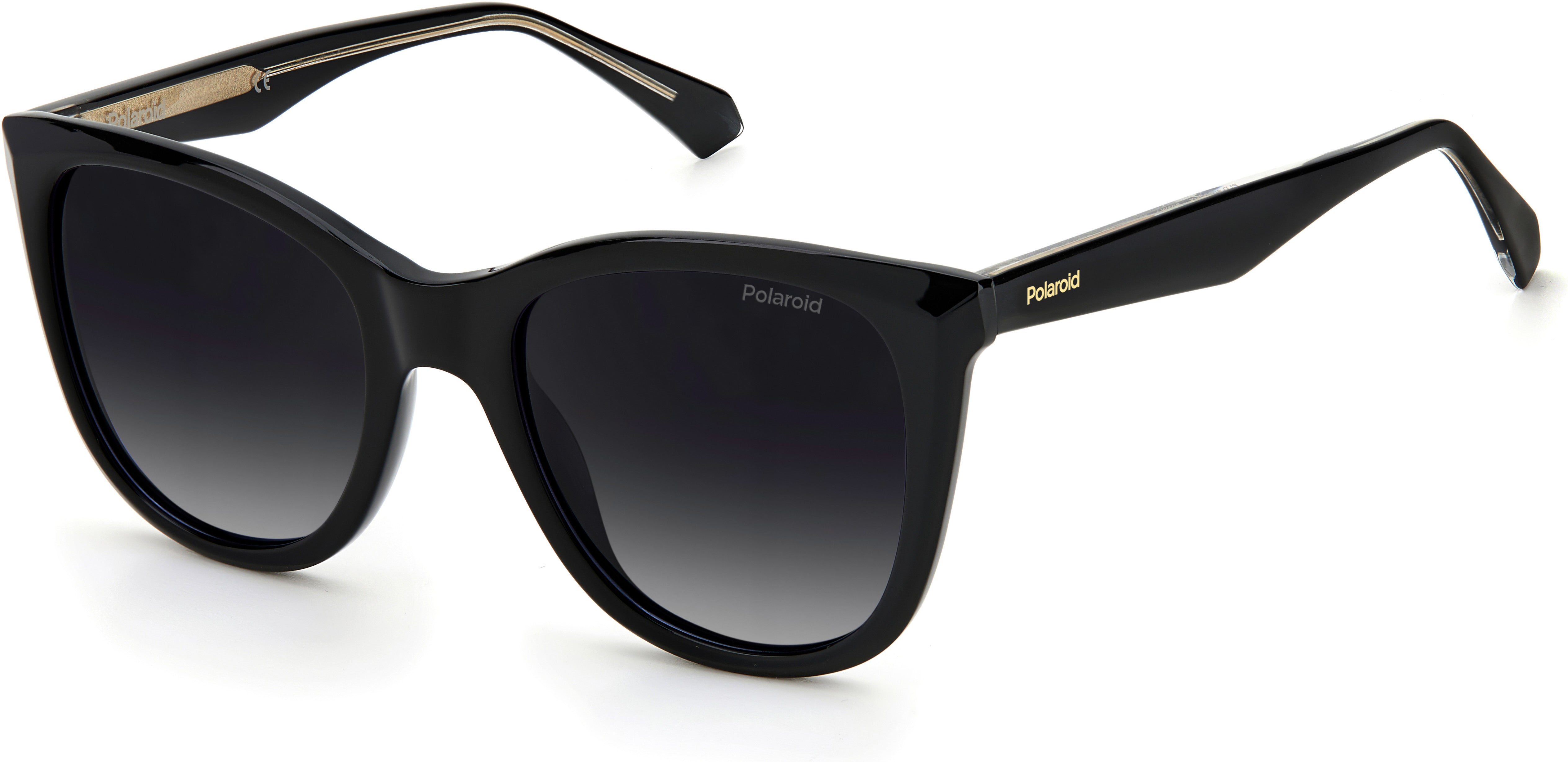 Polaroid Core Polaroid 4096/S/X Square Sunglasses 0807-0807  Black (WJ Gray Sf Pz)