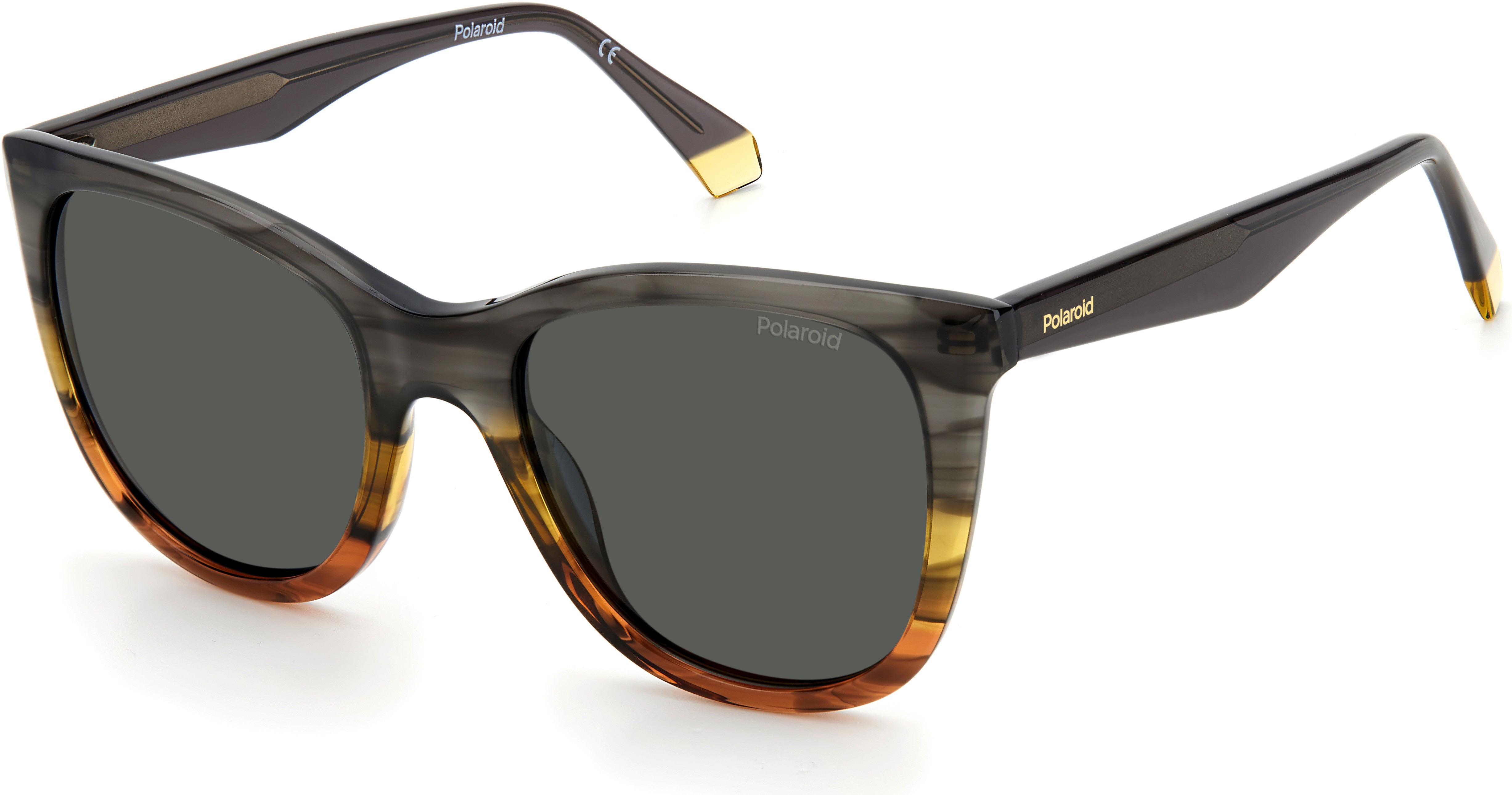 Polaroid Core Polaroid 4096/S/X Square Sunglasses 0XYO-0XYO  Gray Honsh (M9 Gray Pz)