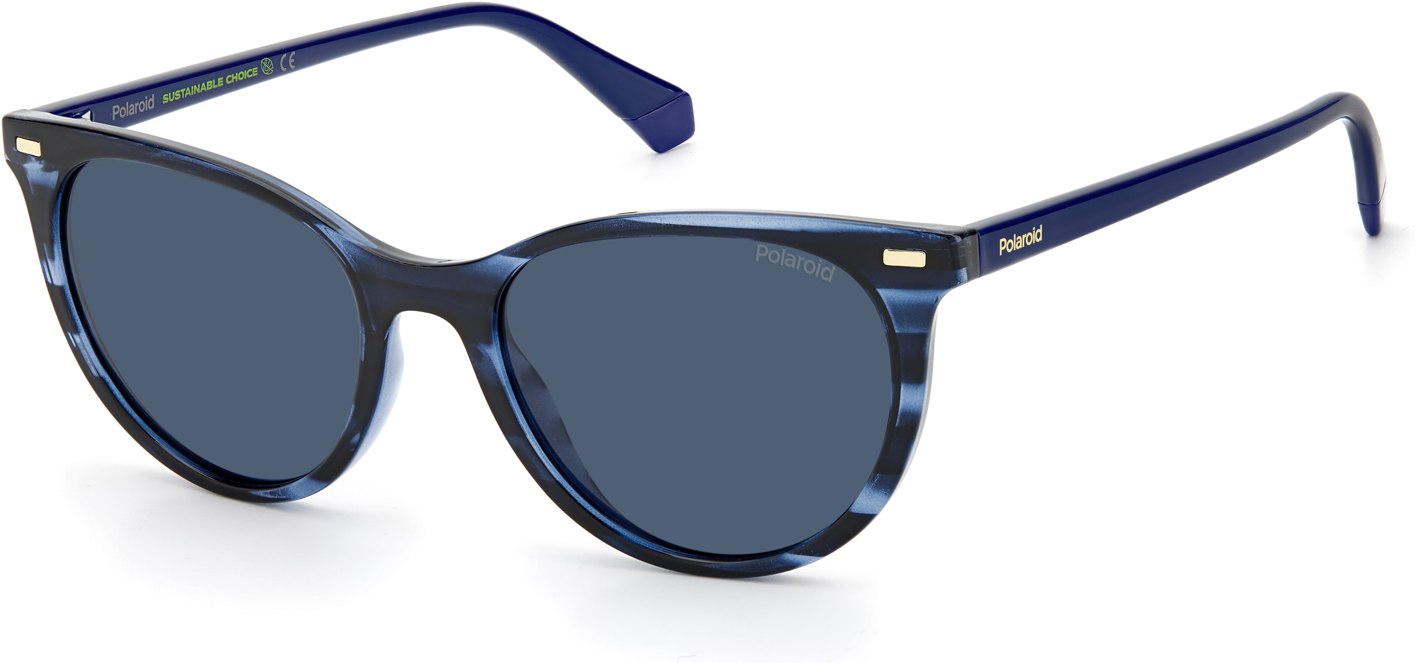 Polaroid Core Polaroid 4107/S Cat Eye/butterfly Sunglasses 0JBW-0JBW  Blue Havana (C3 Blue Polarized)