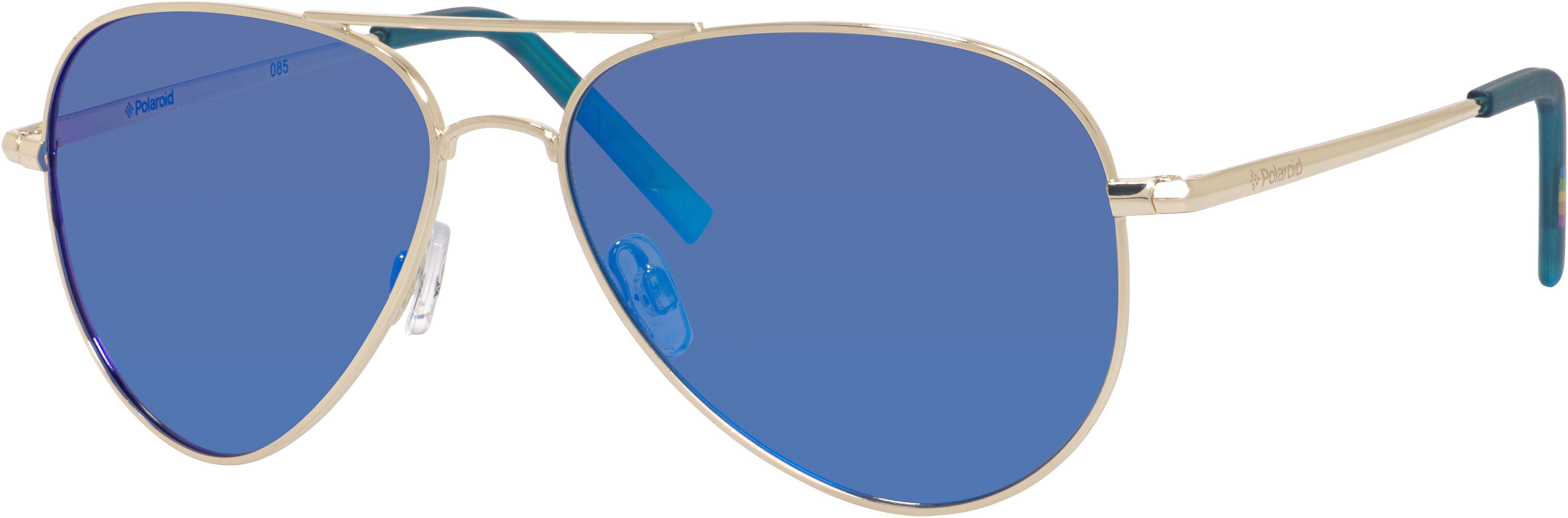 Polaroid Core Polaroid 6012/N Aviator Sunglasses 0J5G-0J5G  Gold (JY Blue Ml Pz)
